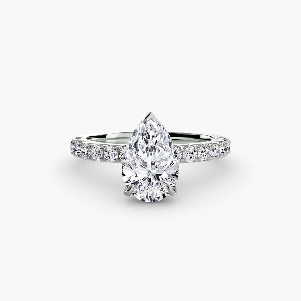 Hidden Halo Pavé Solitaire