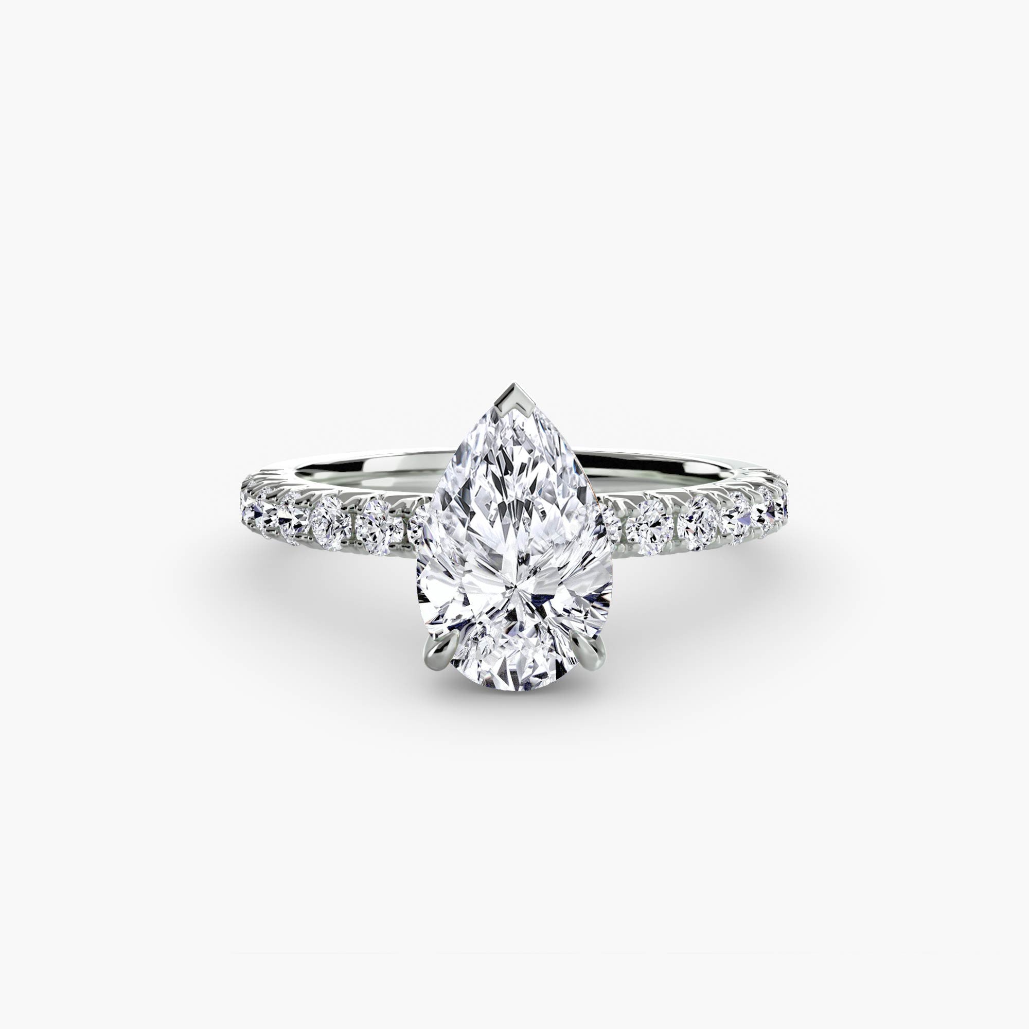 Hidden Halo Pavé Solitaire