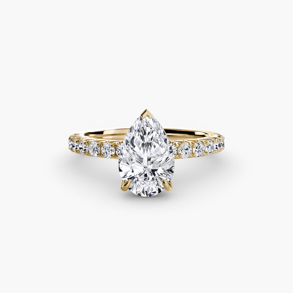 Hidden Halo Pavé Solitaire