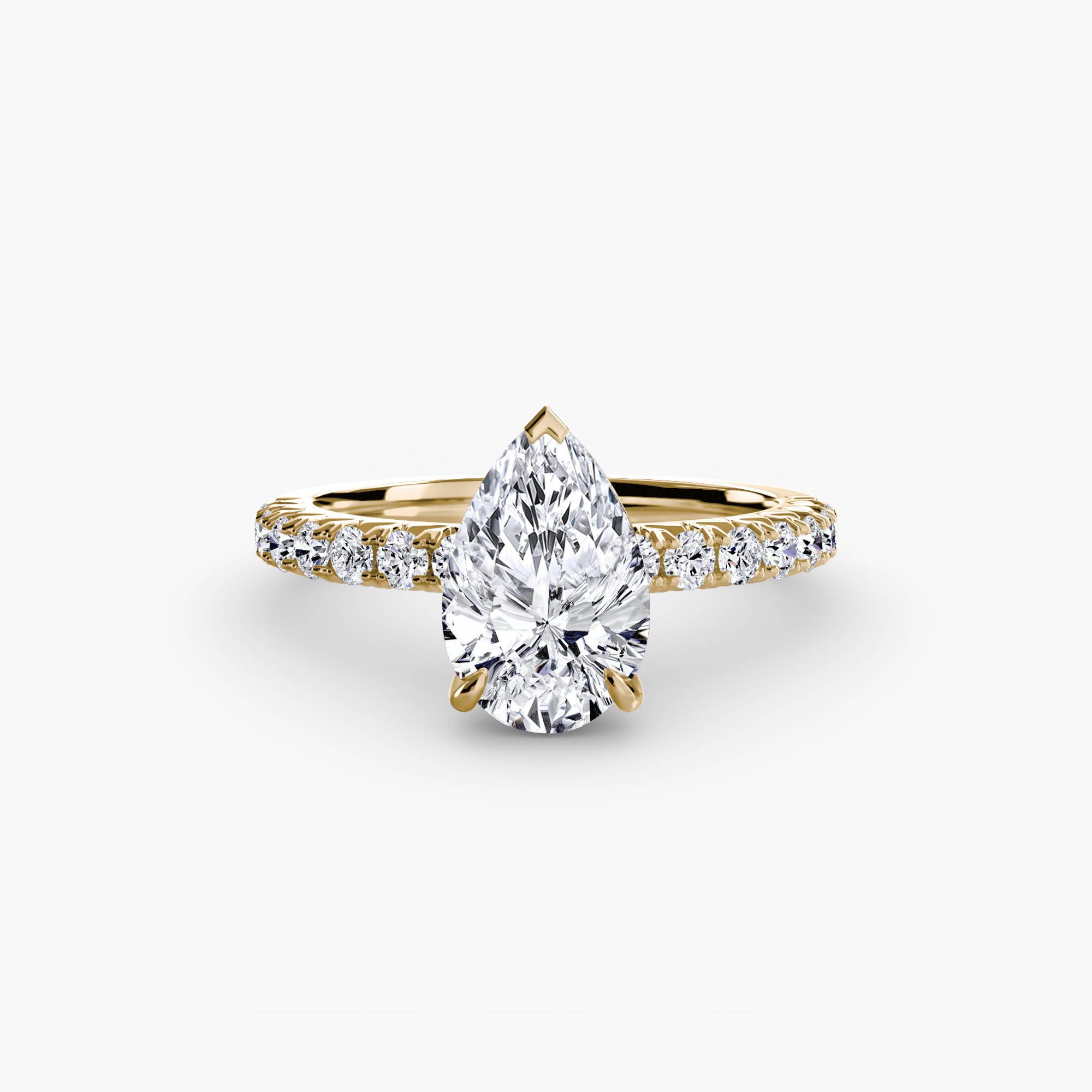 Hidden Halo Pavé Solitaire