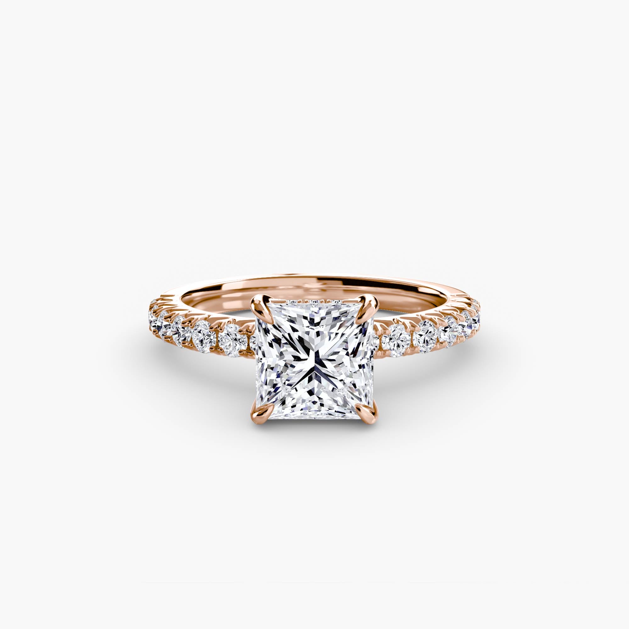 Hidden Halo Pavé Solitaire