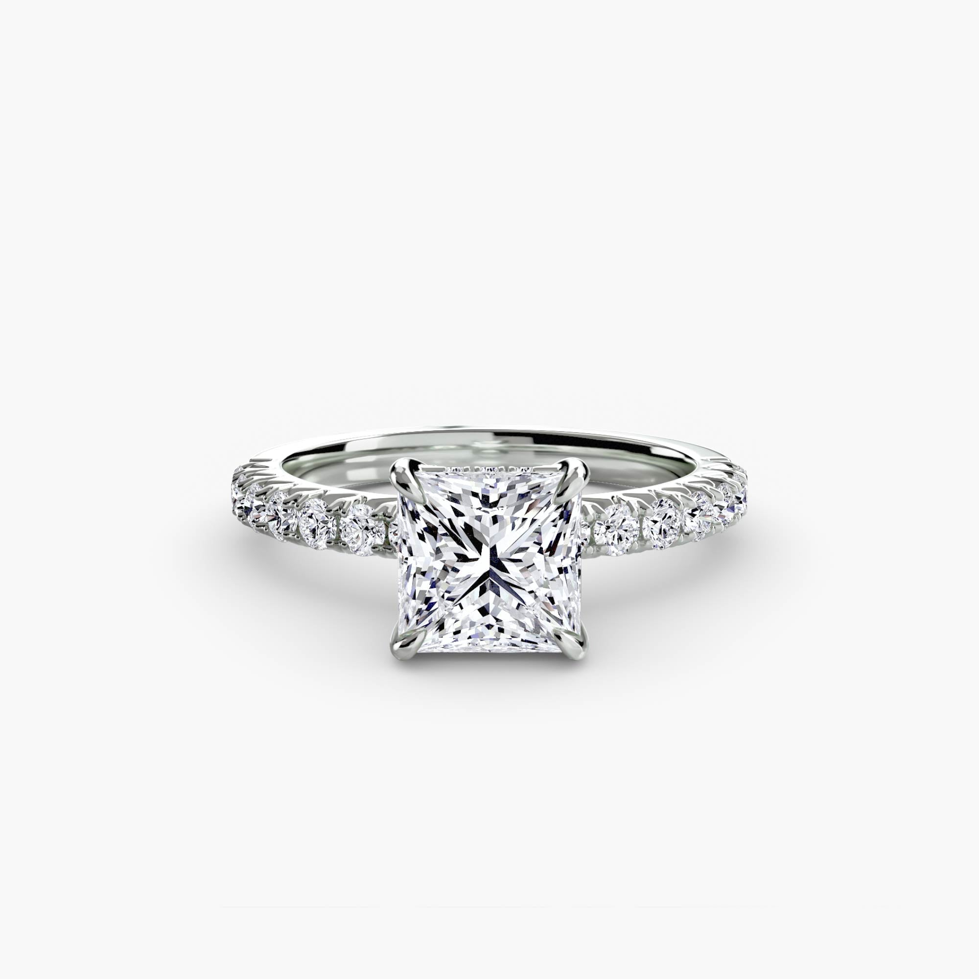 Hidden Halo Pavé Solitaire