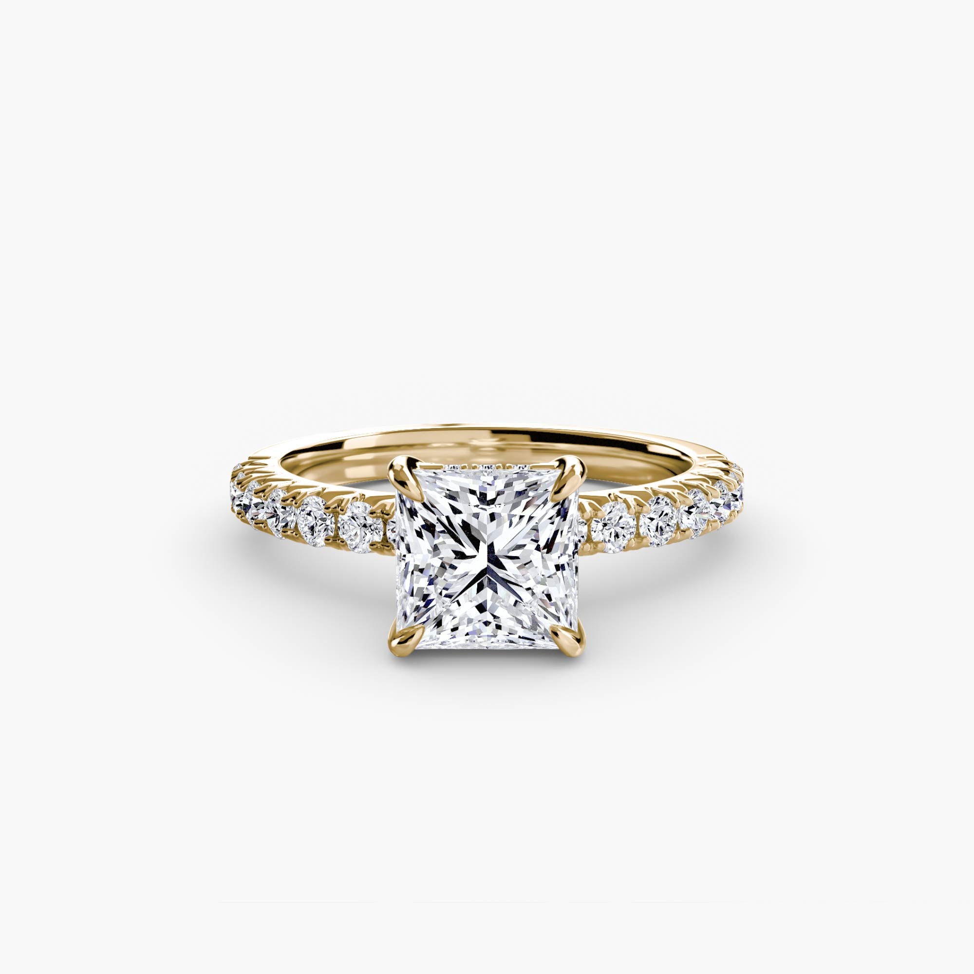 Hidden Halo Pavé Solitaire