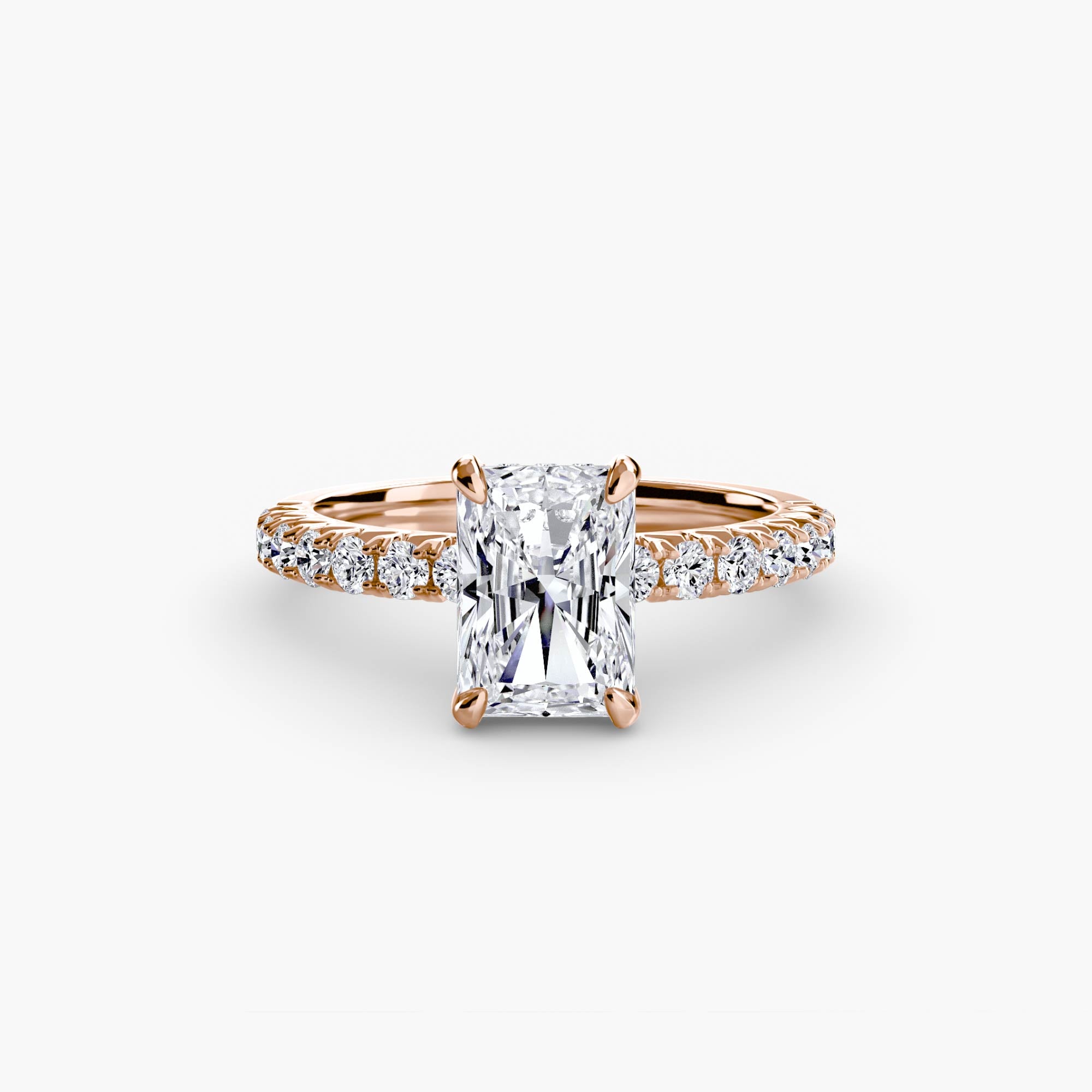 Hidden Halo Pavé Solitaire