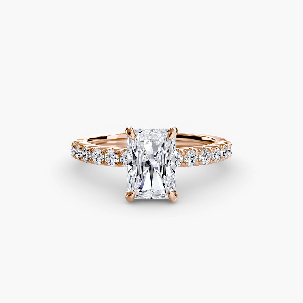 Hidden Halo Pavé Solitaire