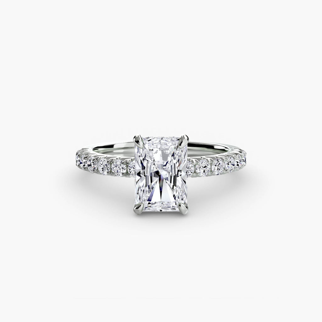 Hidden Halo Pavé Solitaire