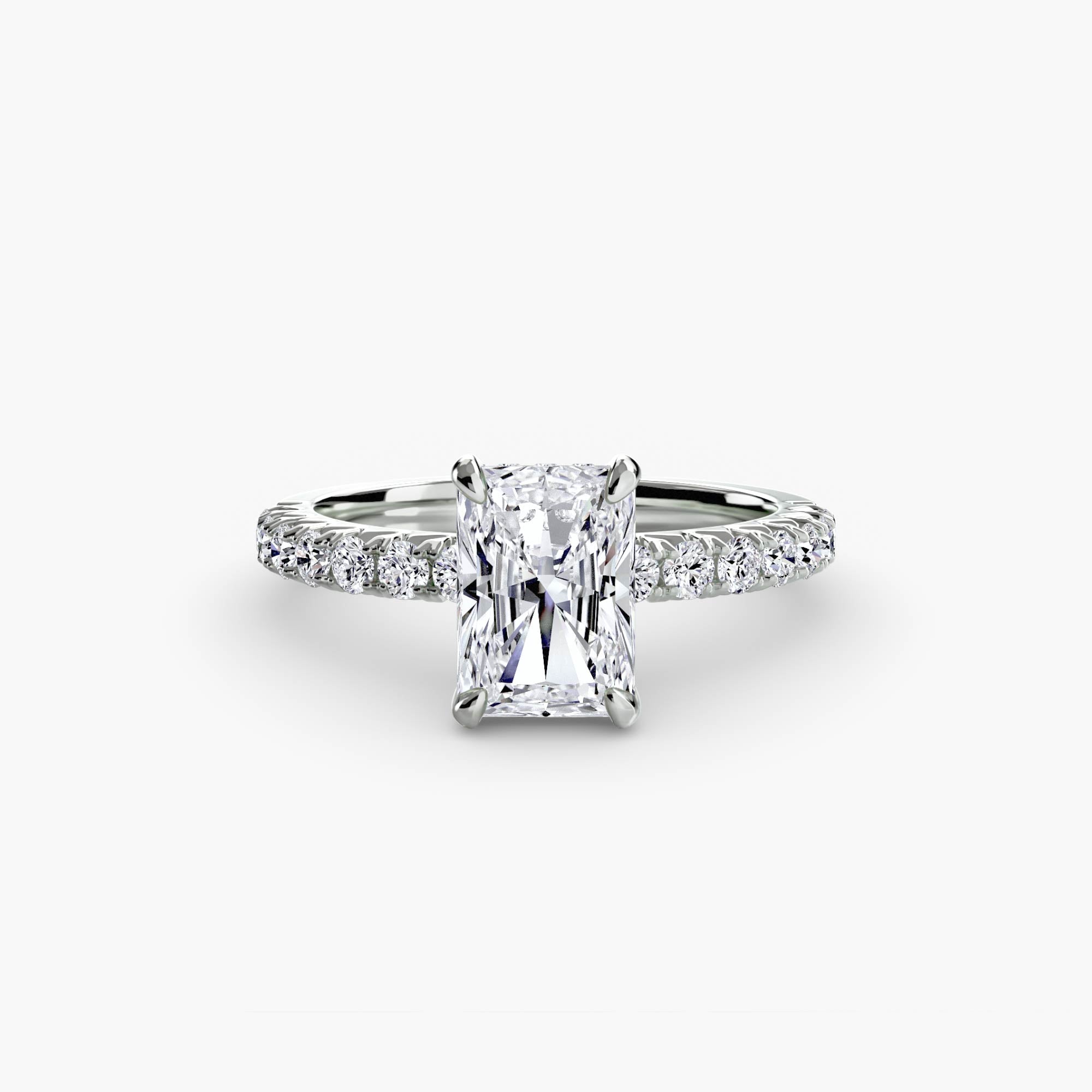 Hidden Halo Pavé Solitaire