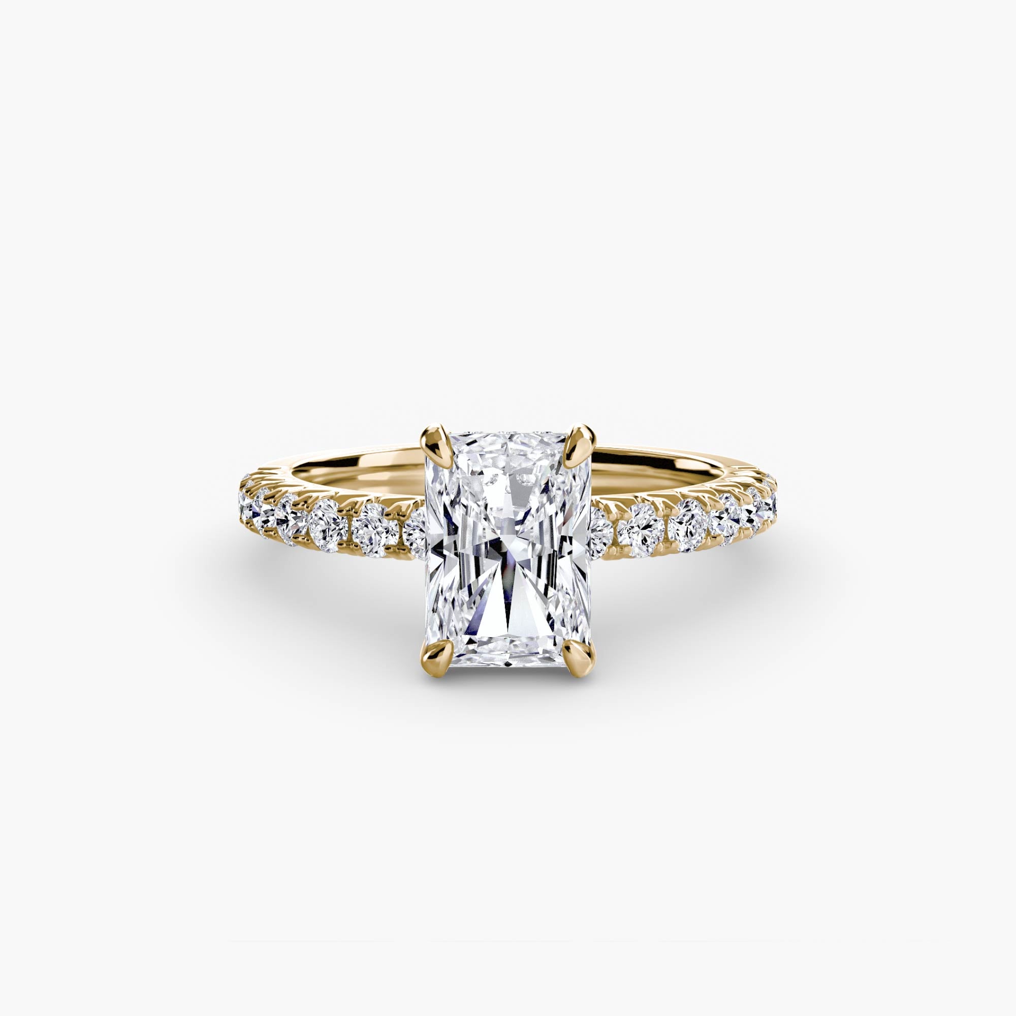 Hidden Halo Pavé Solitaire