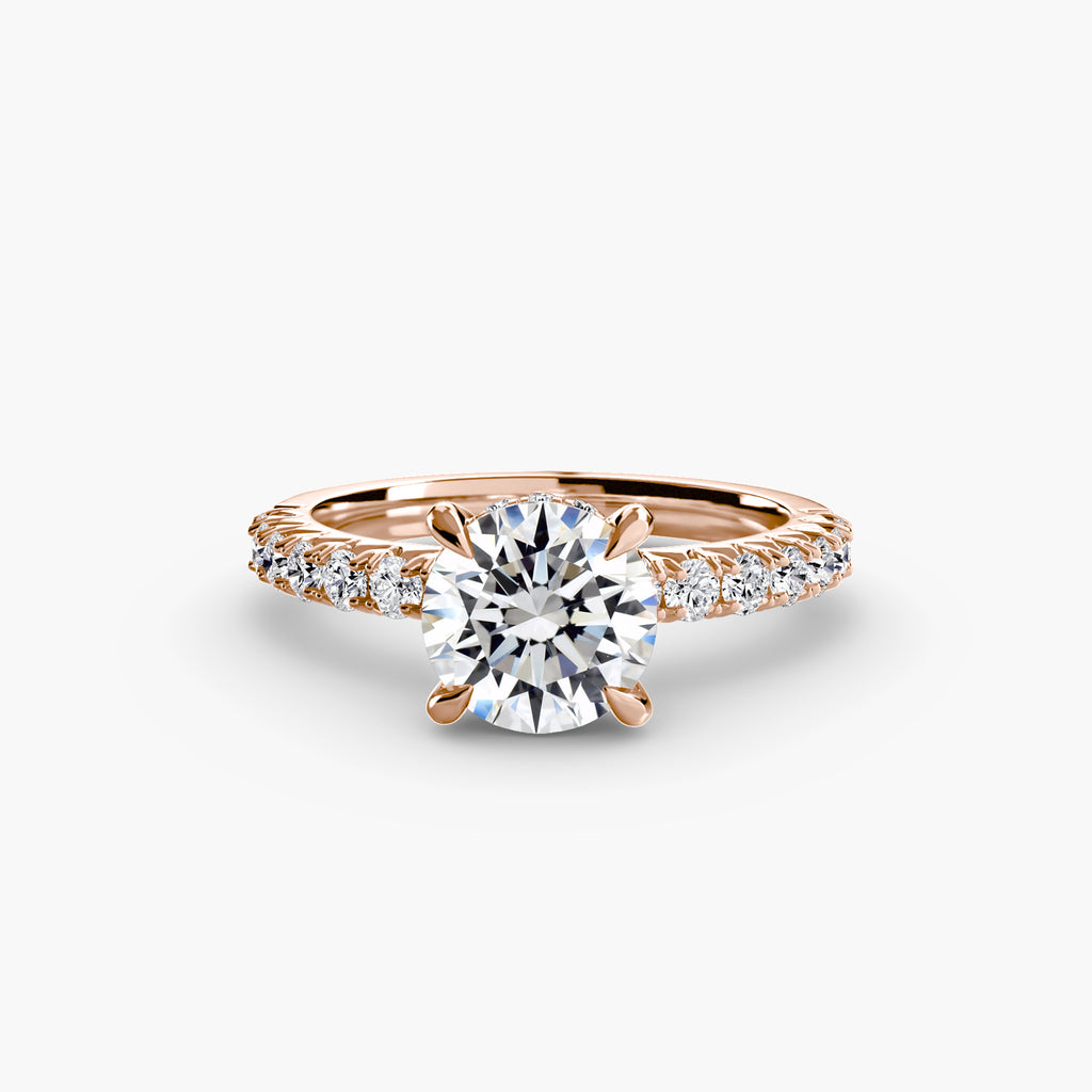 Hidden Halo Pavé Solitaire
