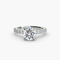 Hidden Halo Pavé Solitaire