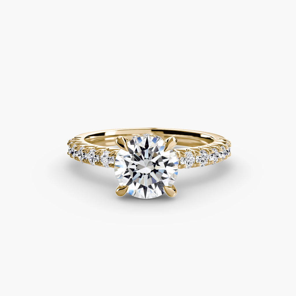 Hidden Halo Pavé Solitaire