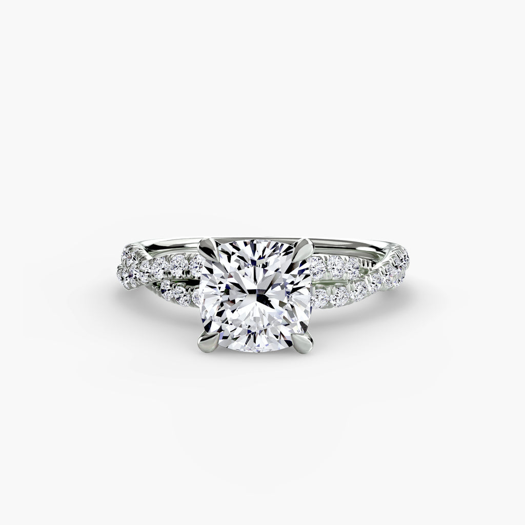 Twisted Pavé Solitaire