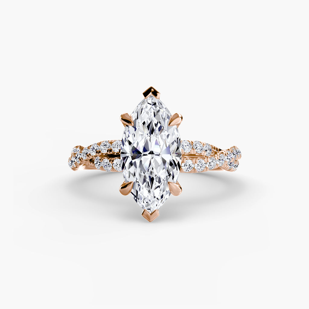 Twisted Pavé Solitaire
