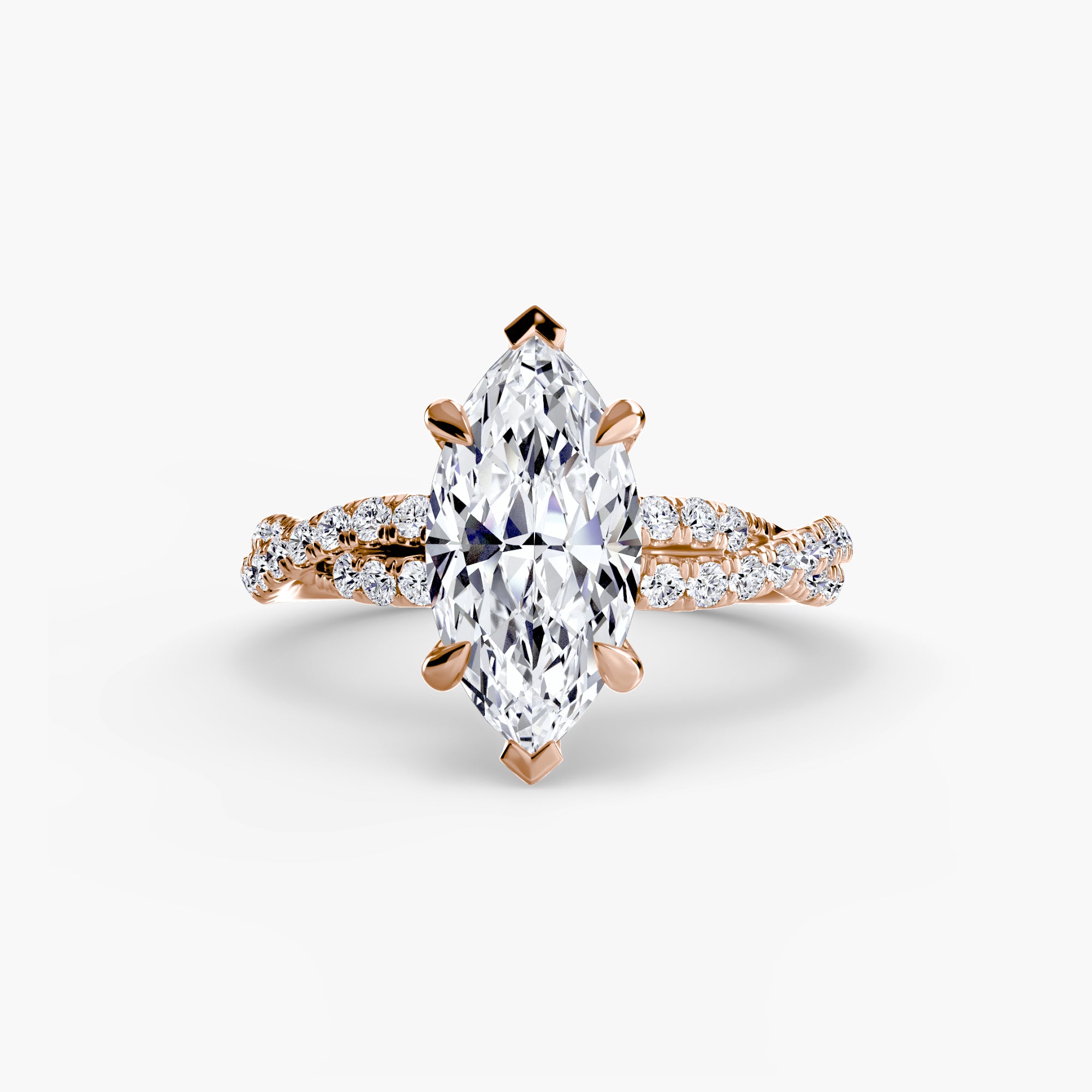 Twisted Pavé Solitaire