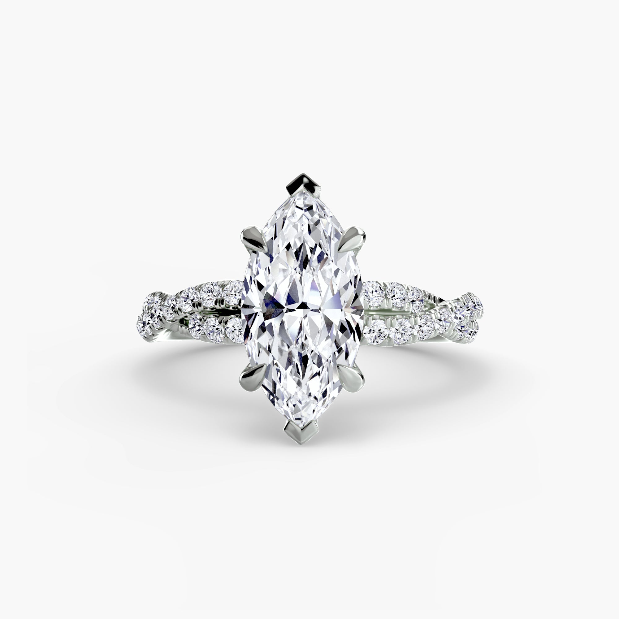 Twisted Pavé Solitaire