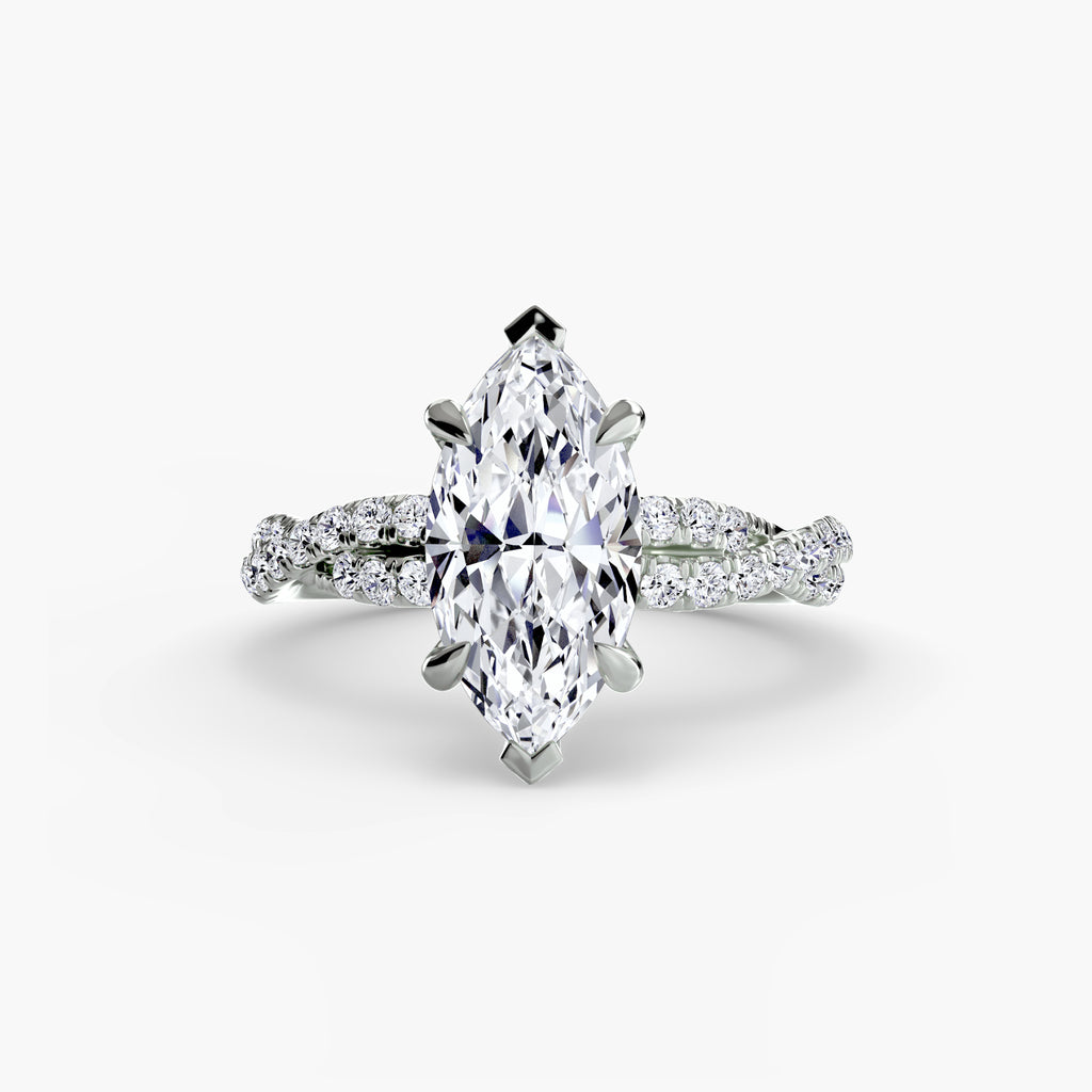 Twisted Pavé Solitaire