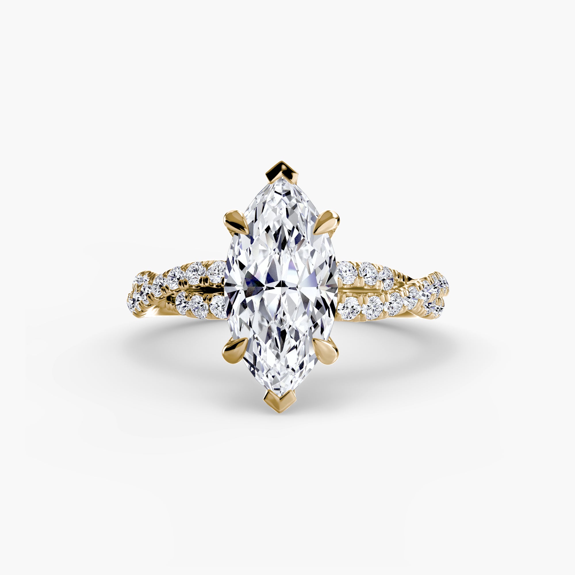 Twisted Pavé Solitaire