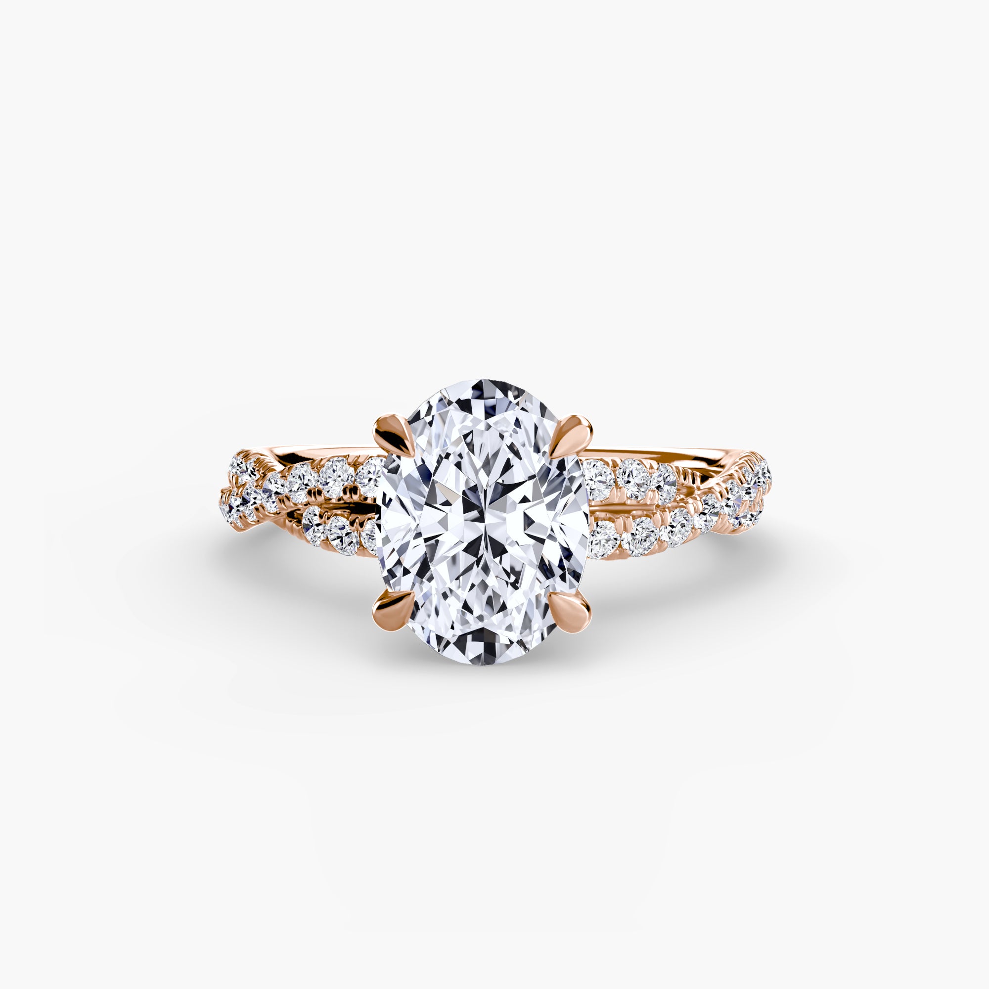 Twisted Pavé Solitaire