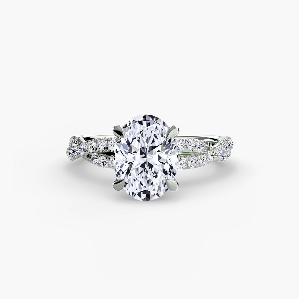Twisted Pavé Solitaire