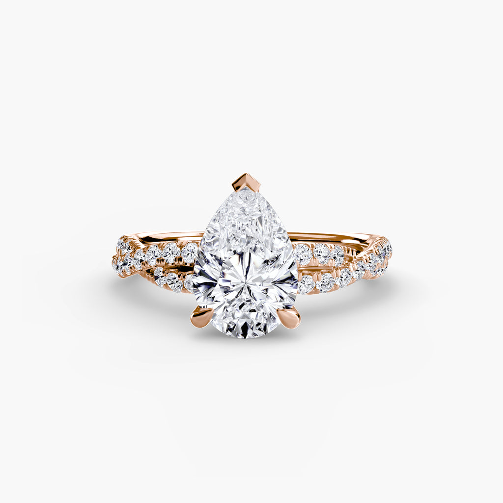 Twisted Pavé Solitaire