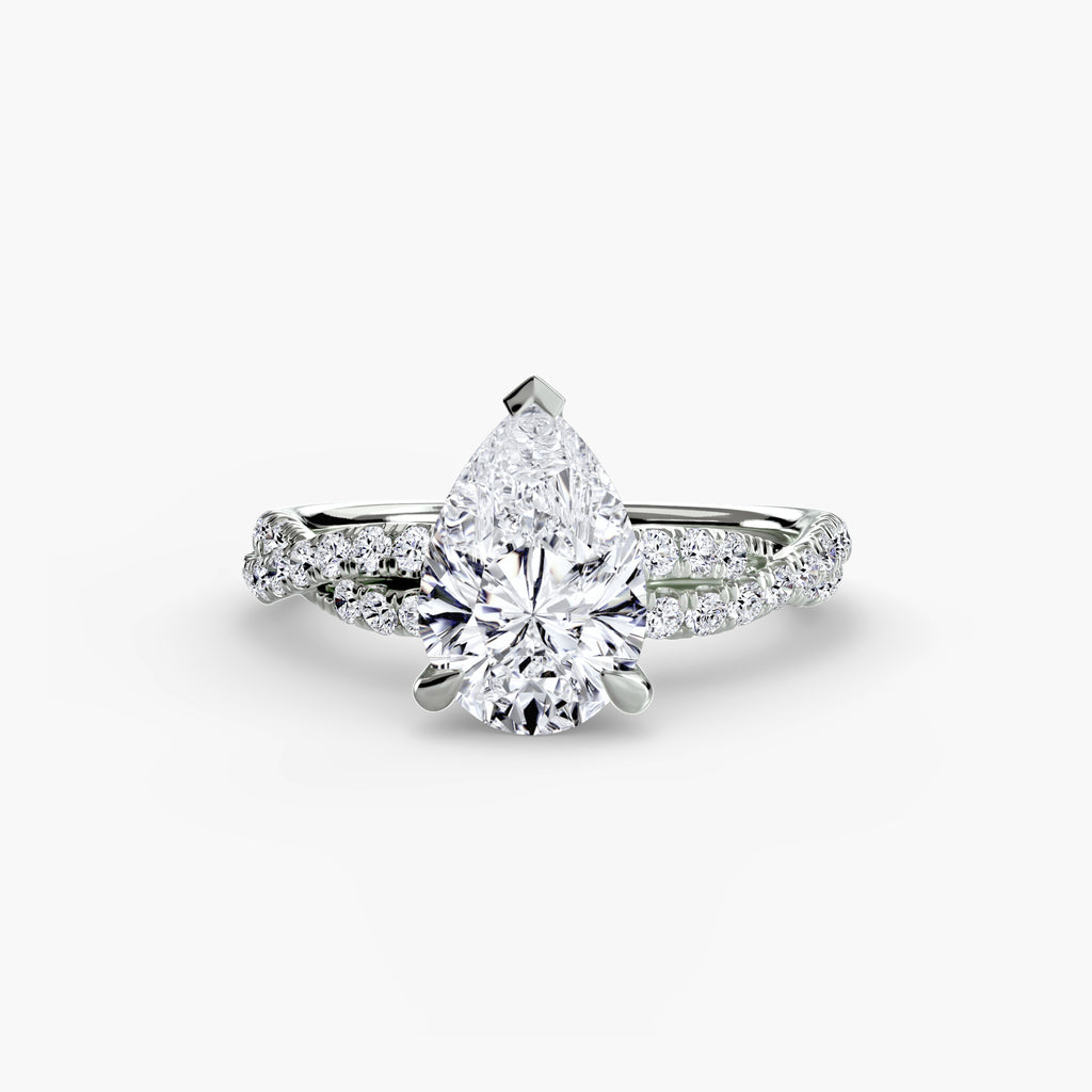 Twisted Pavé Solitaire