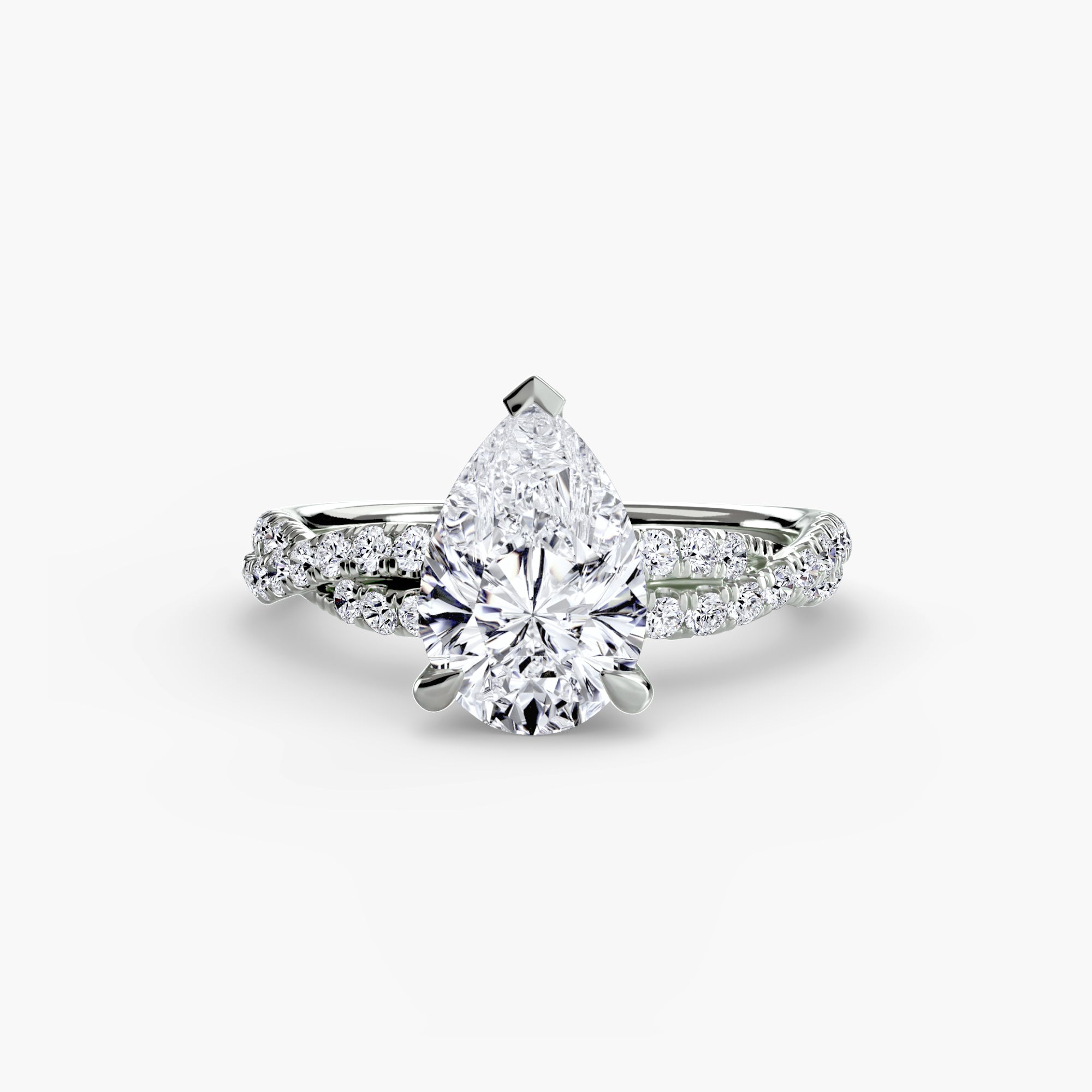 Twisted Pavé Solitaire