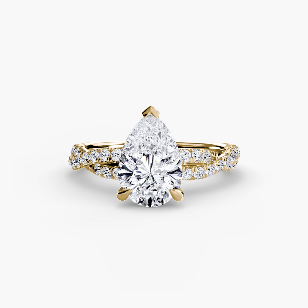 Twisted Pavé Solitaire