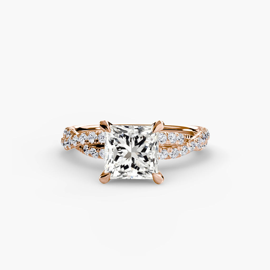 Twisted Pavé Solitaire