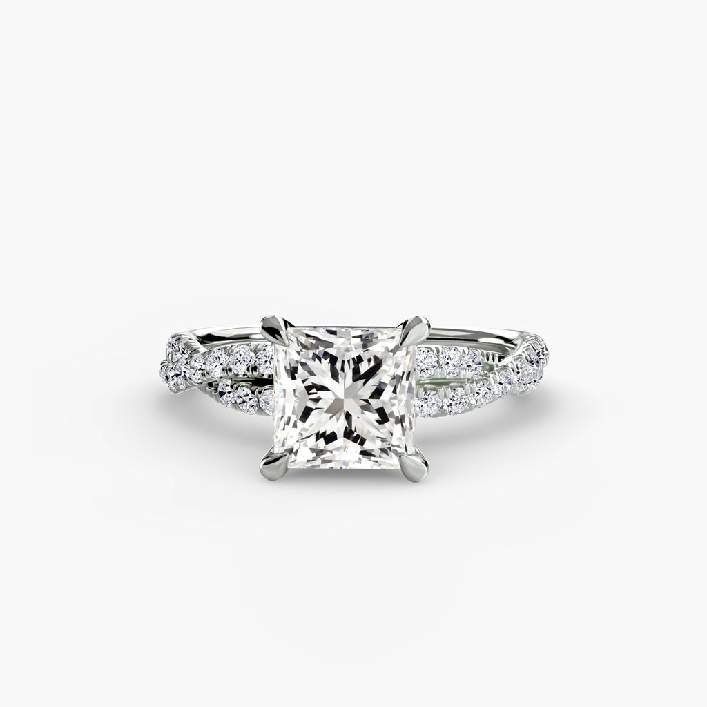 Twisted Pavé Solitaire