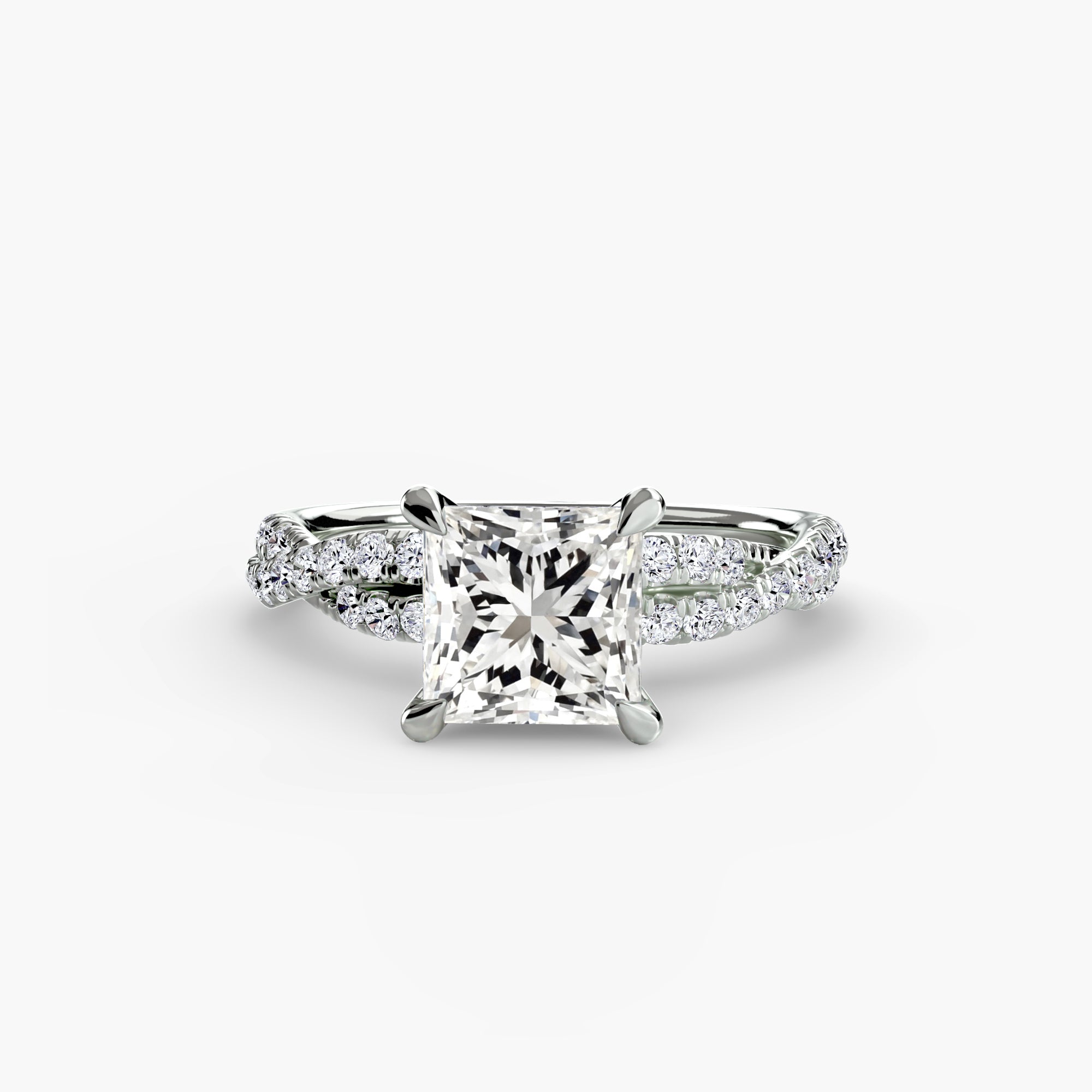 Twisted Pavé Solitaire