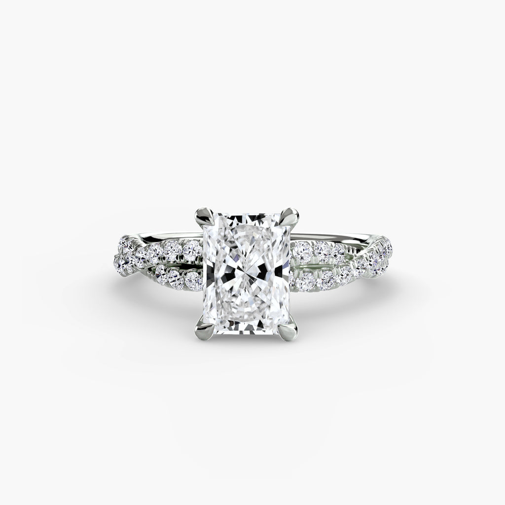 Twisted Pavé Solitaire