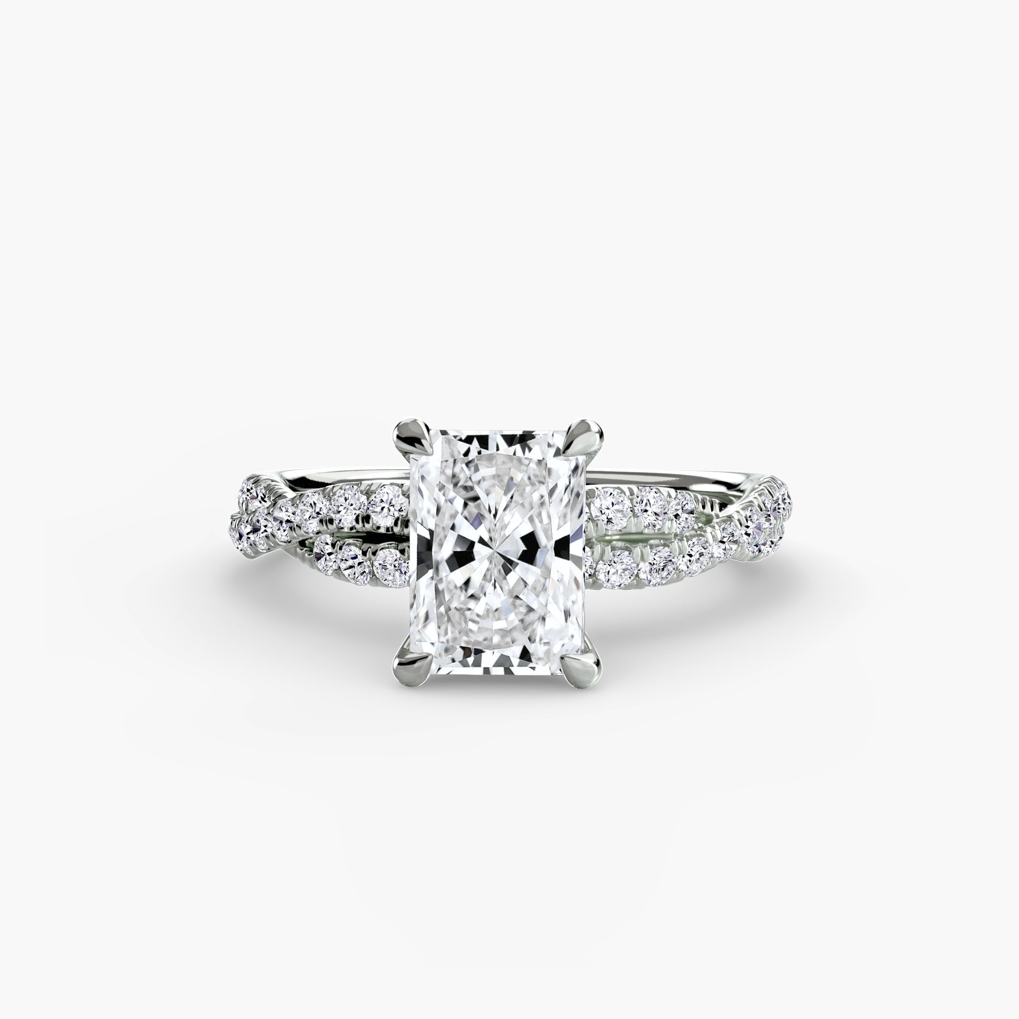 Twisted Pavé Solitaire