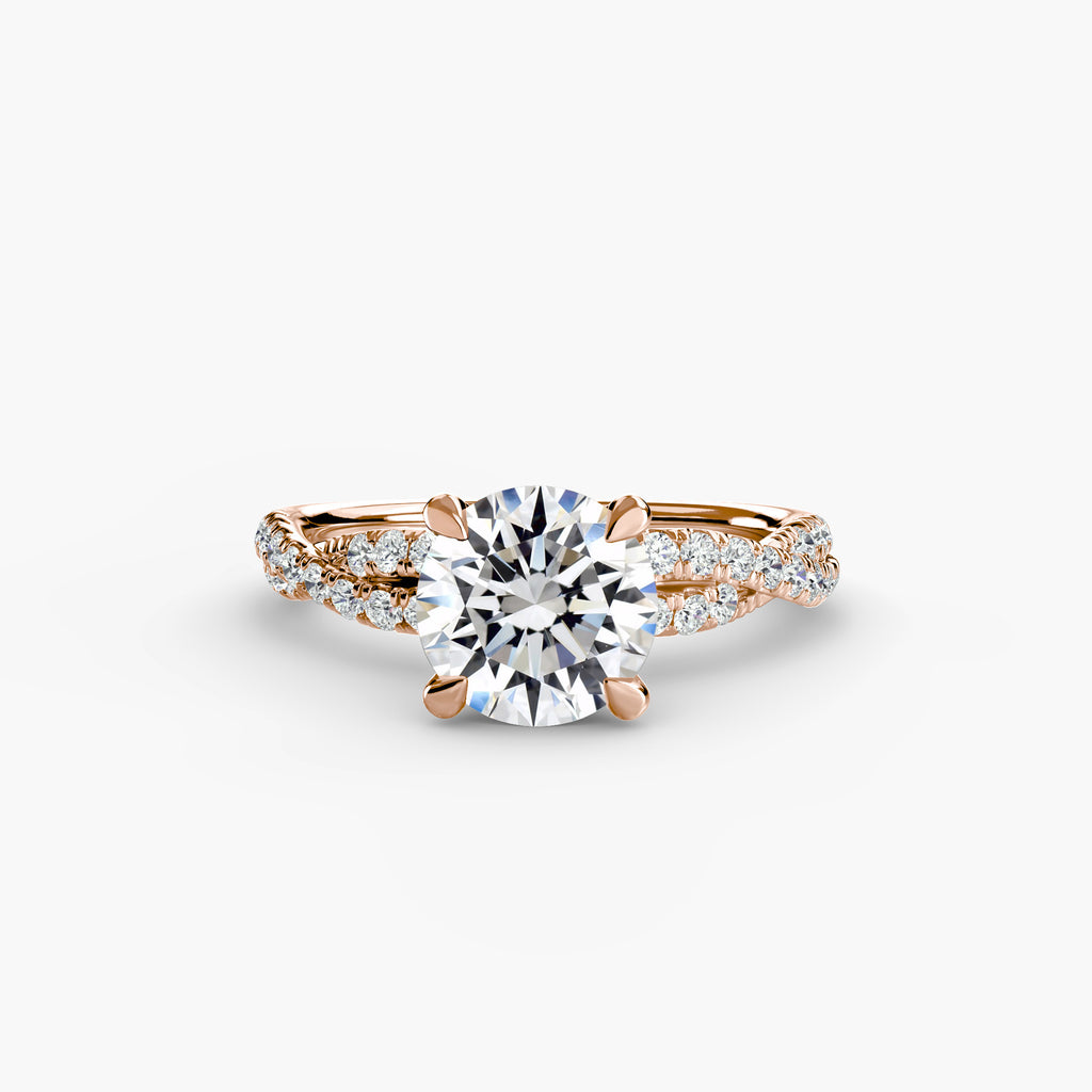 Twisted Pavé Solitaire