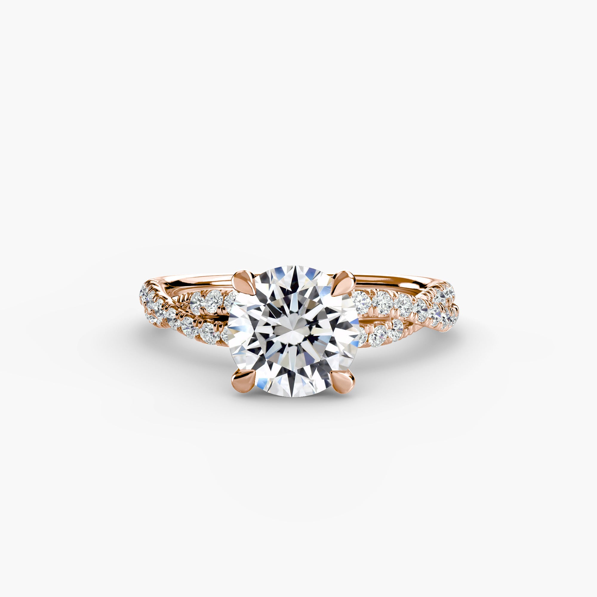 Twisted Pavé Solitaire