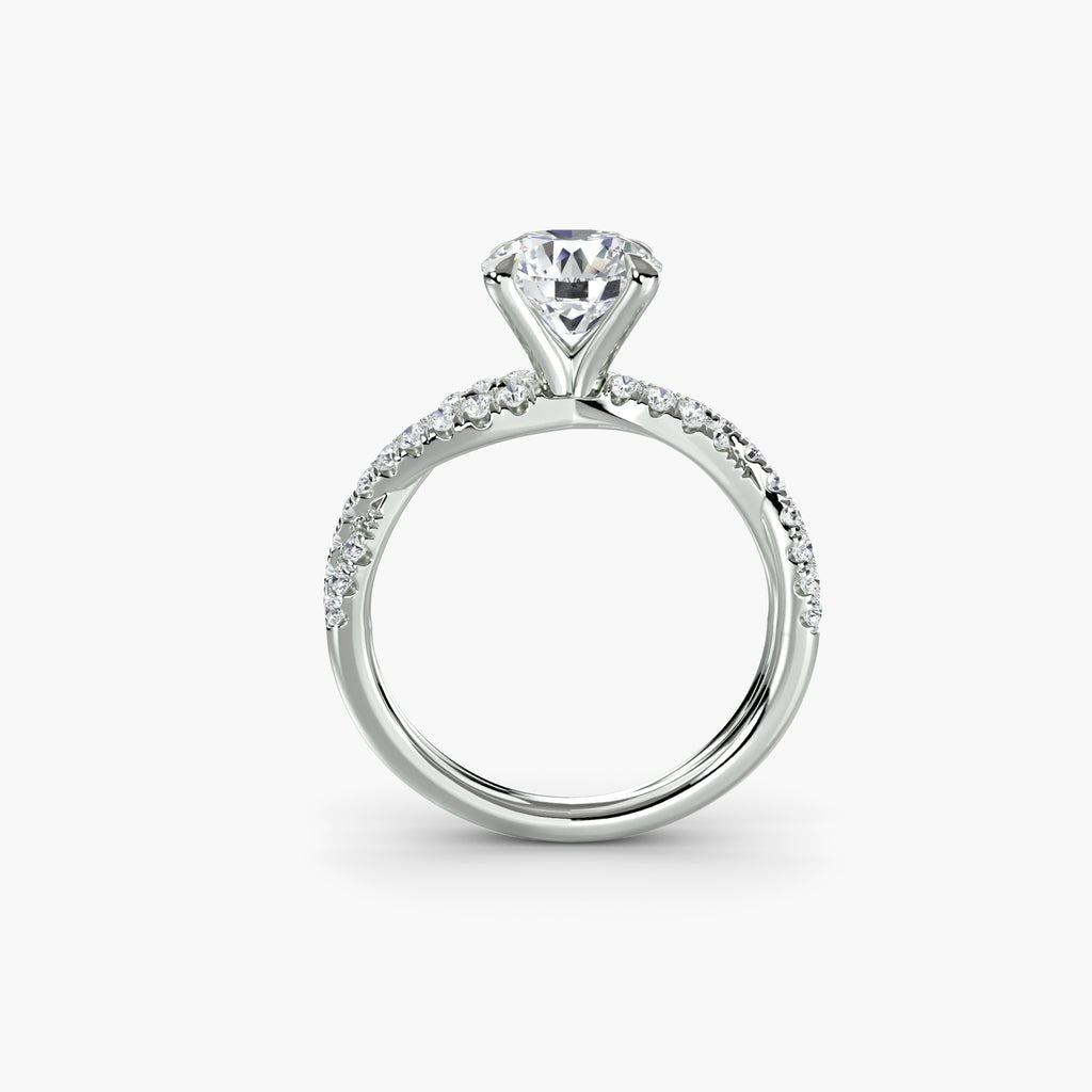 Twisted Pavé Solitaire