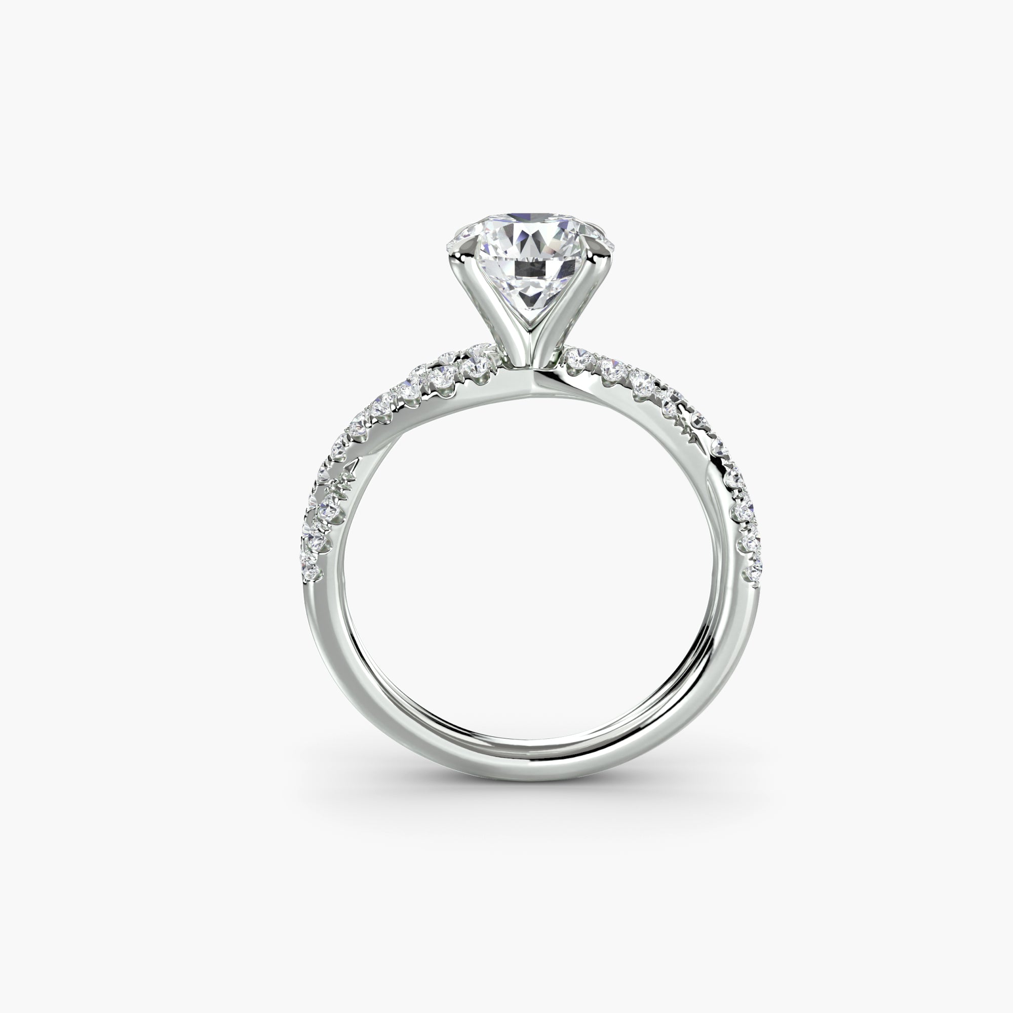 Twisted Pavé Solitaire