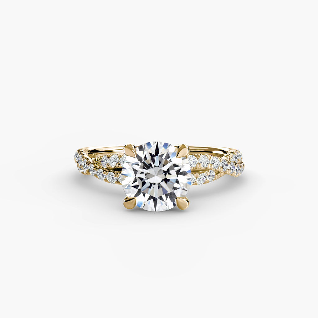 Twisted Pavé Solitaire