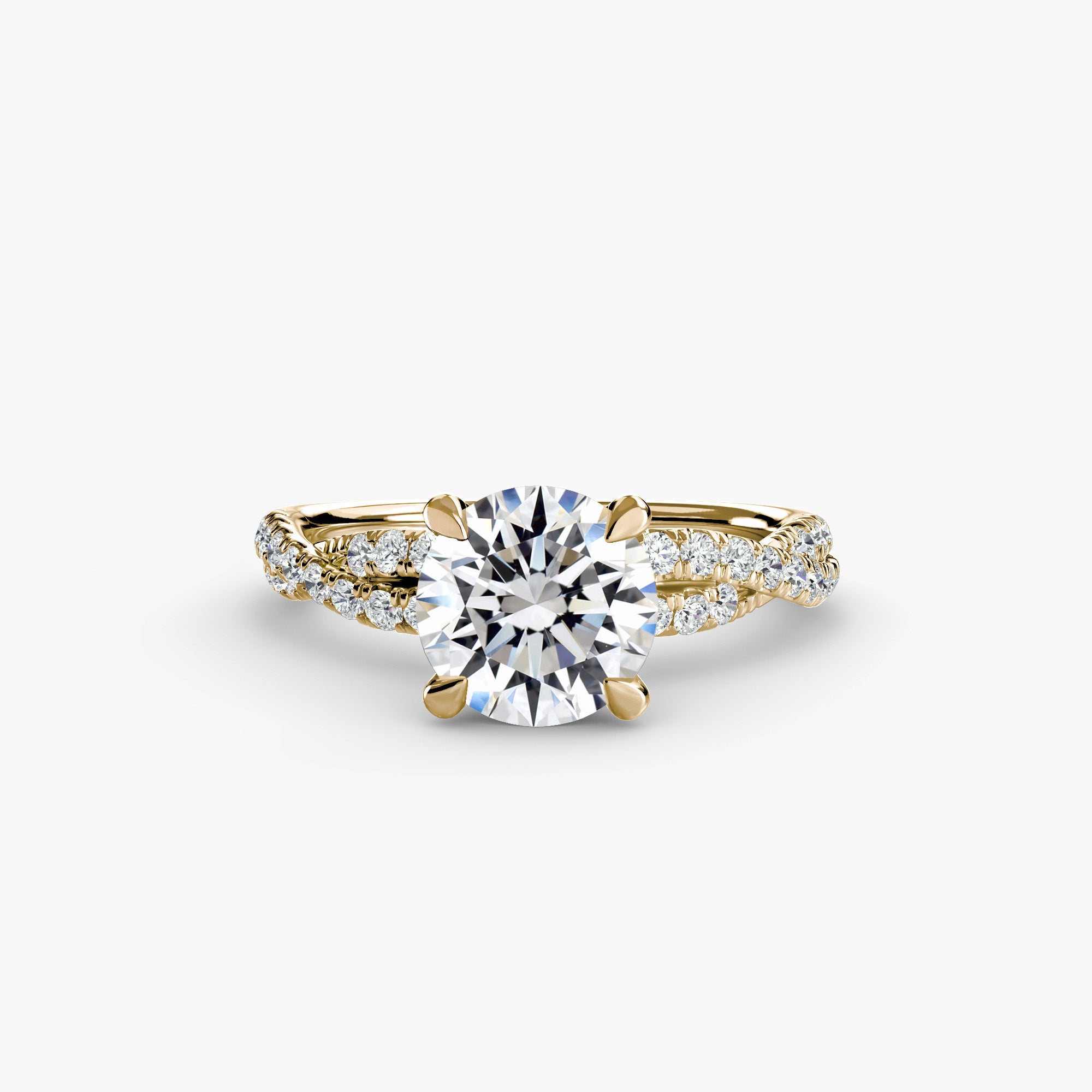 Twisted Pavé Solitaire