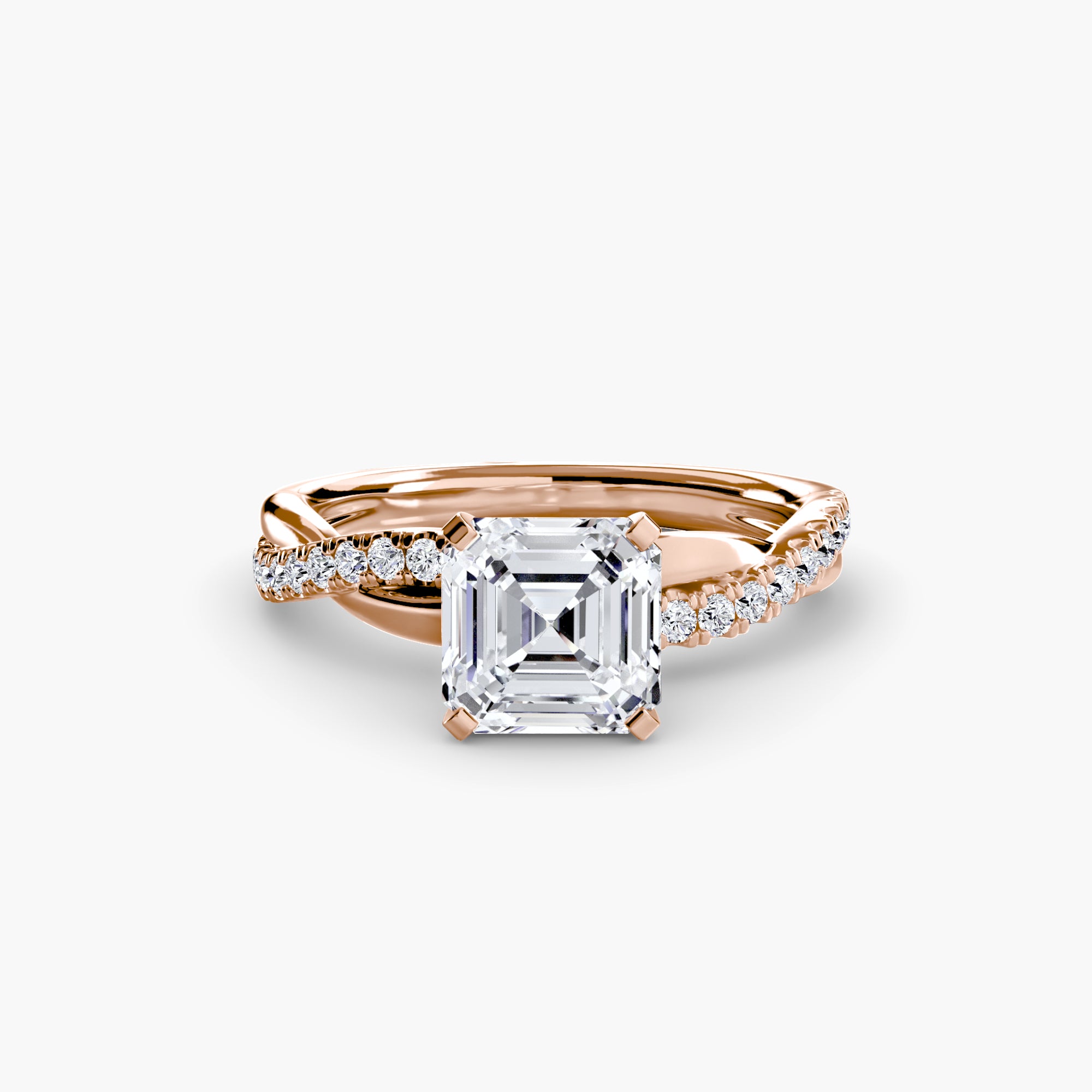 Emerald-Cut Twist Pavé