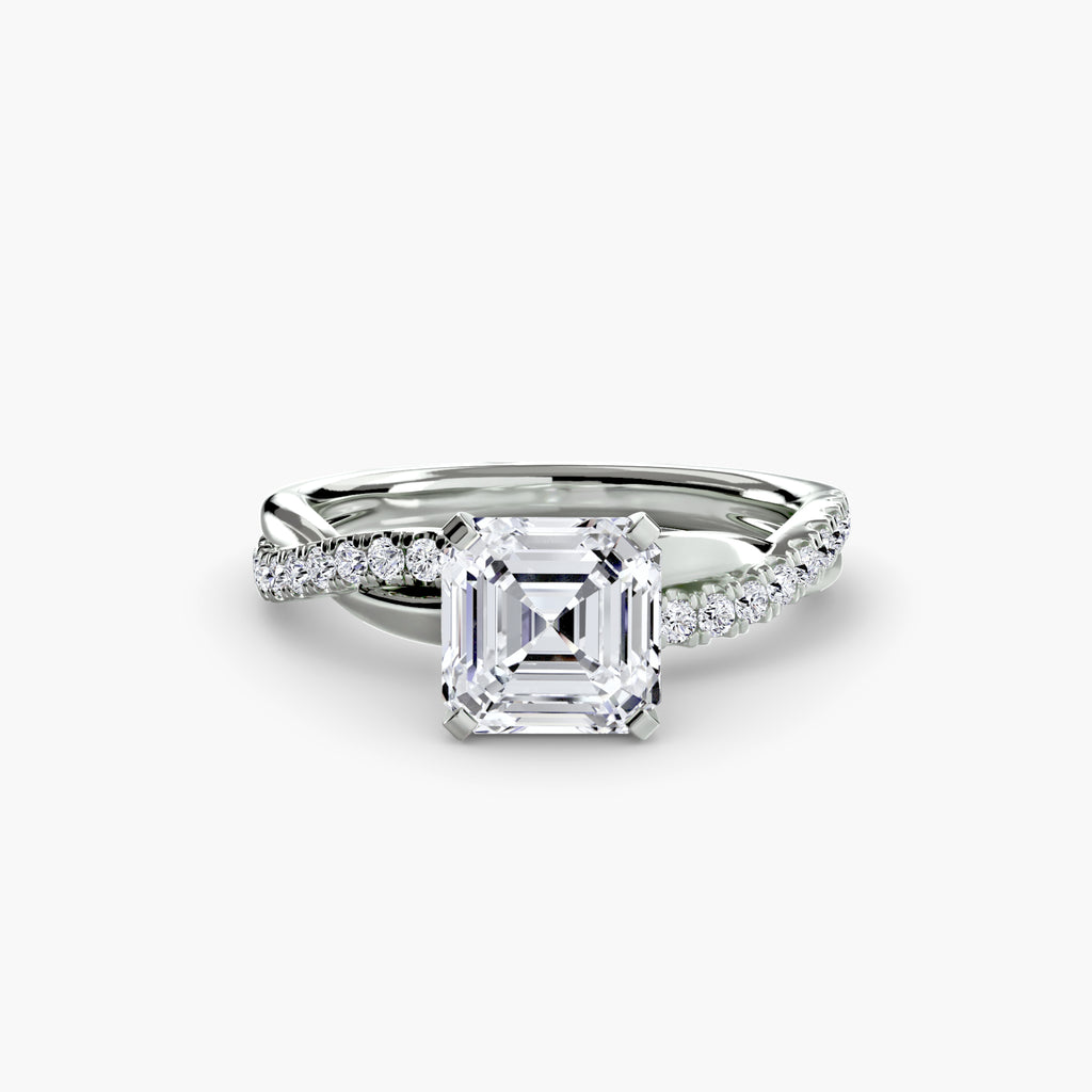 Emerald-Cut Twist Pavé