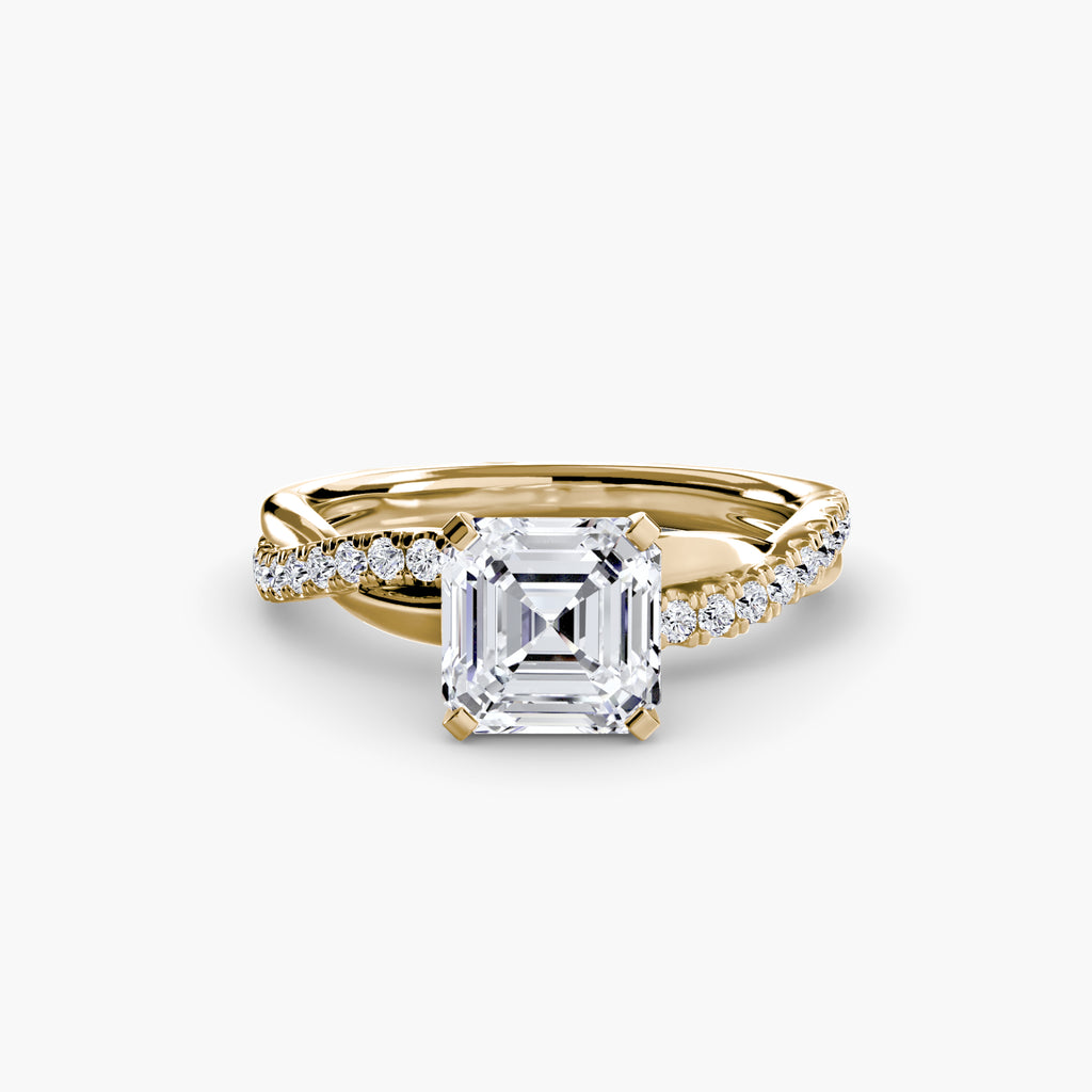 Emerald-Cut Twist Pavé