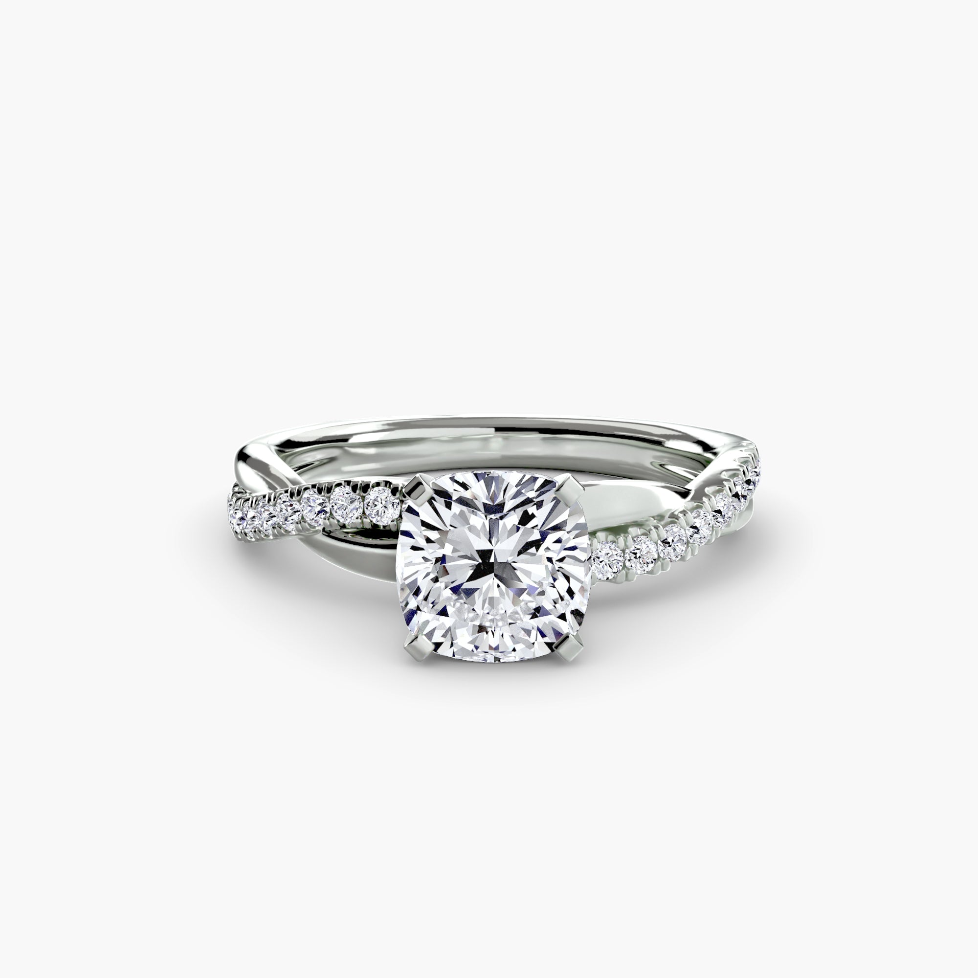 Emerald-Cut Twist Pavé