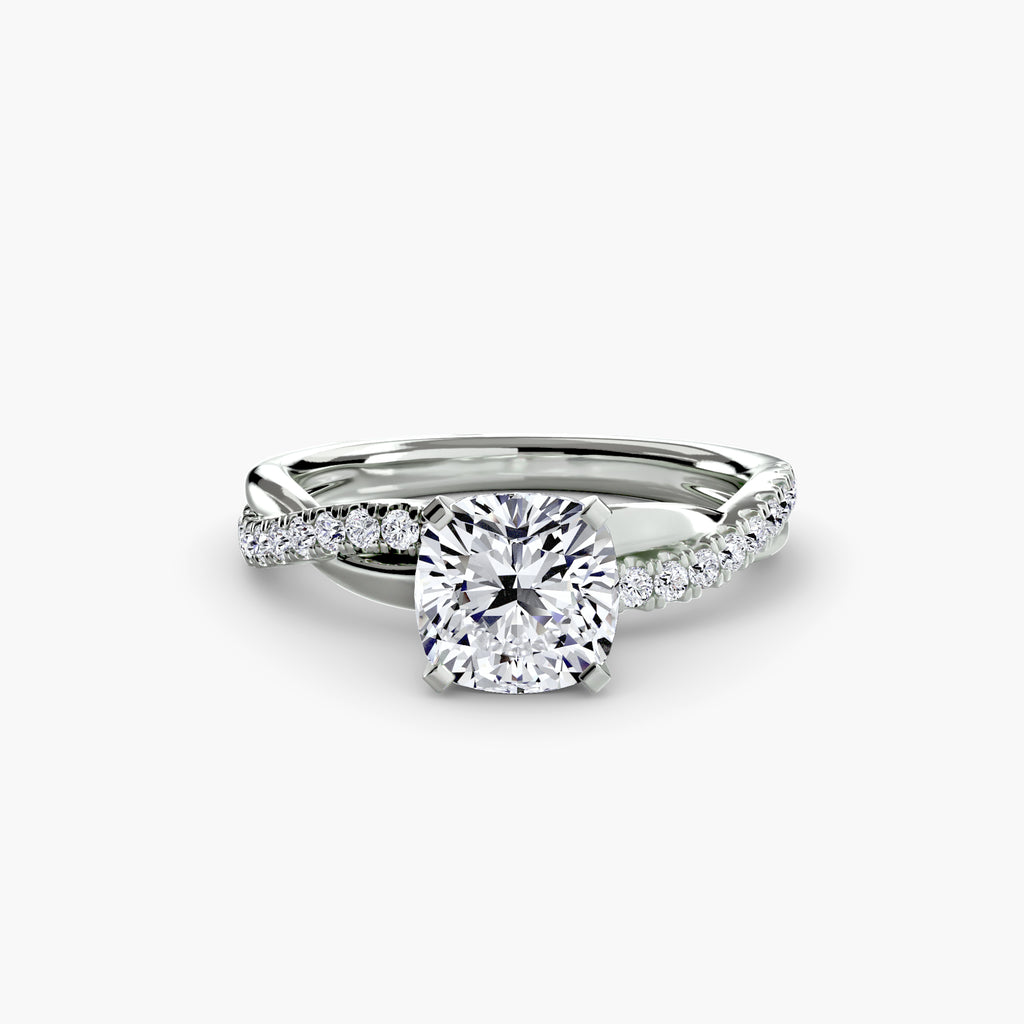 Emerald-Cut Twist Pavé