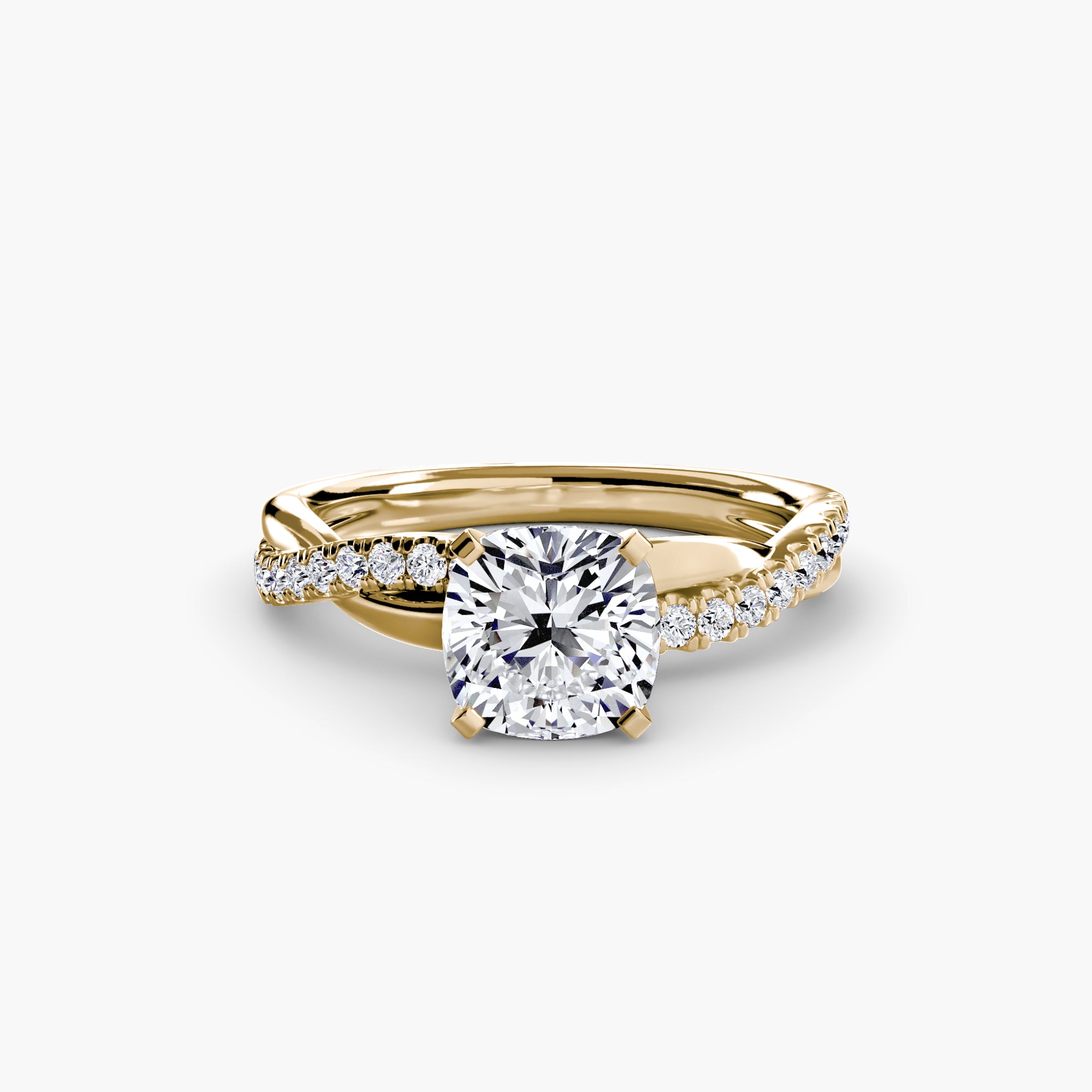 Emerald-Cut Twist Pavé