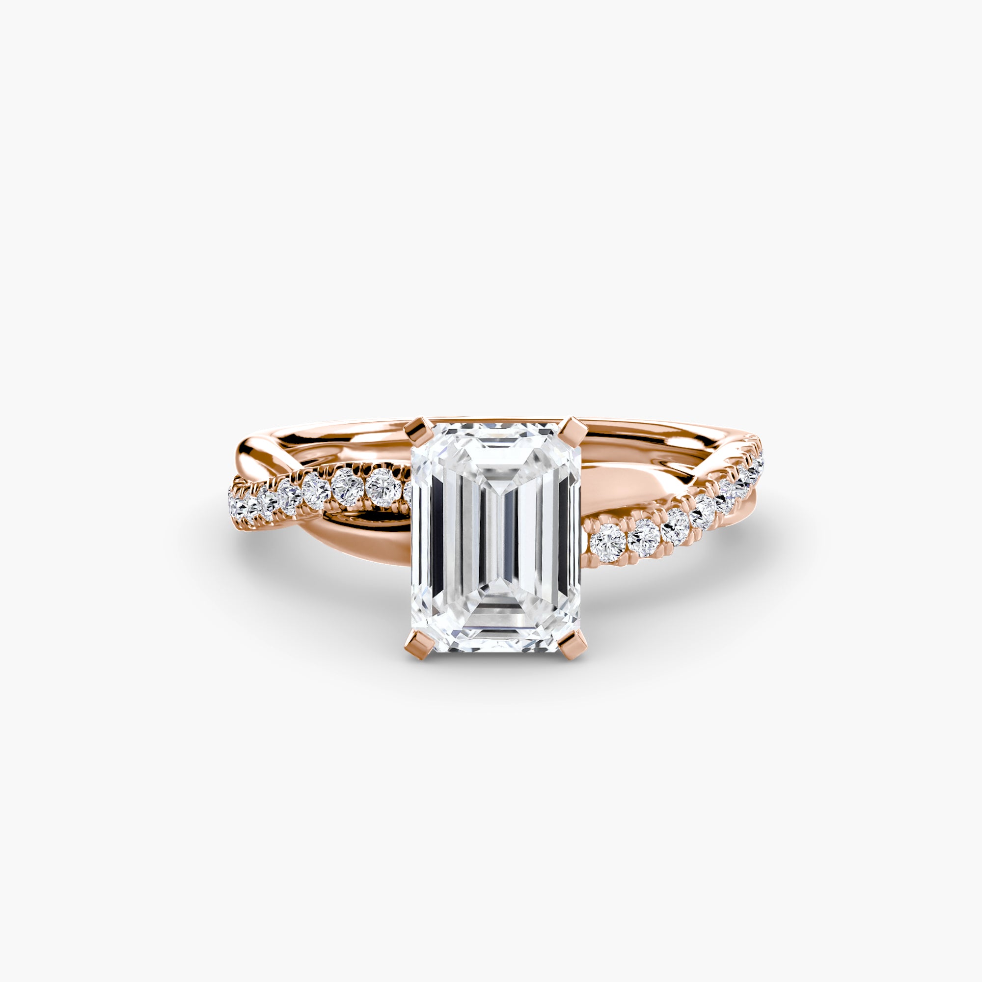 Emerald-Cut Twist Pavé