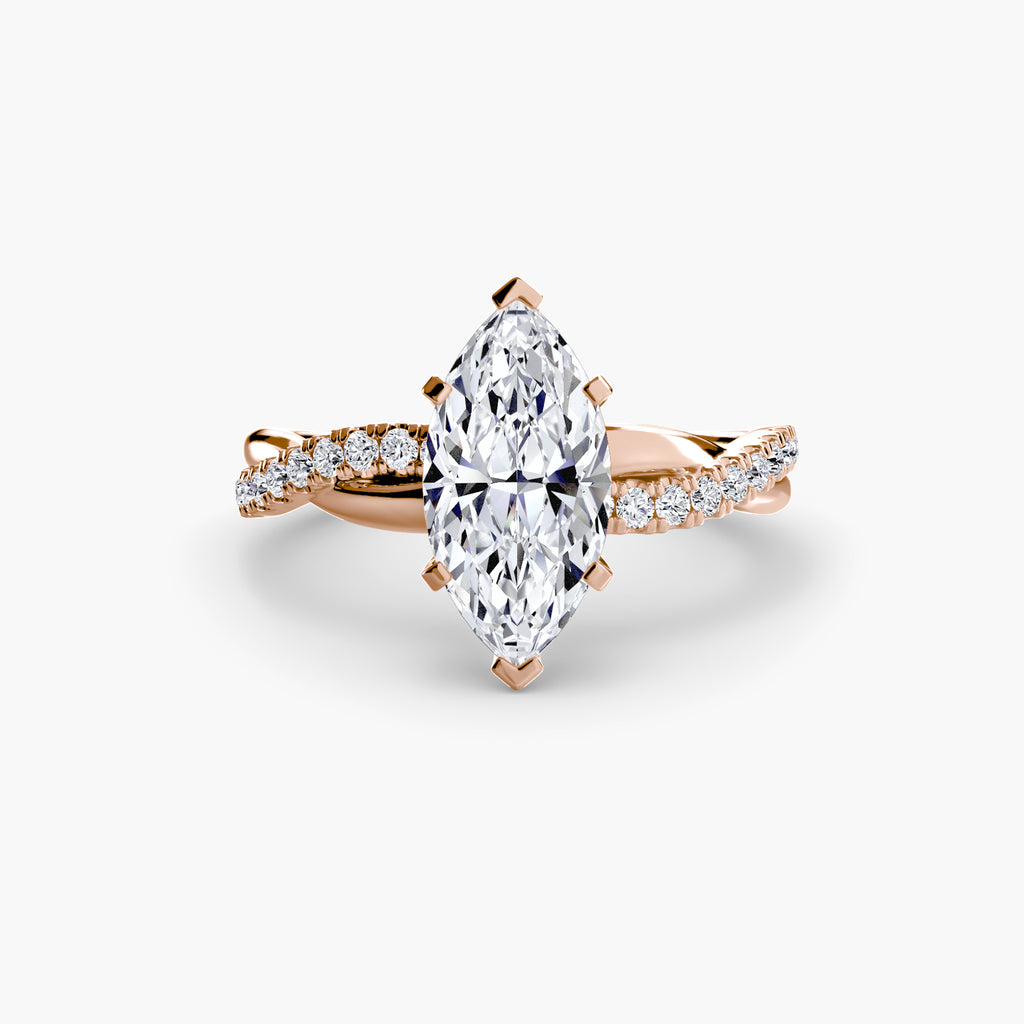 Emerald-Cut Twist Pavé