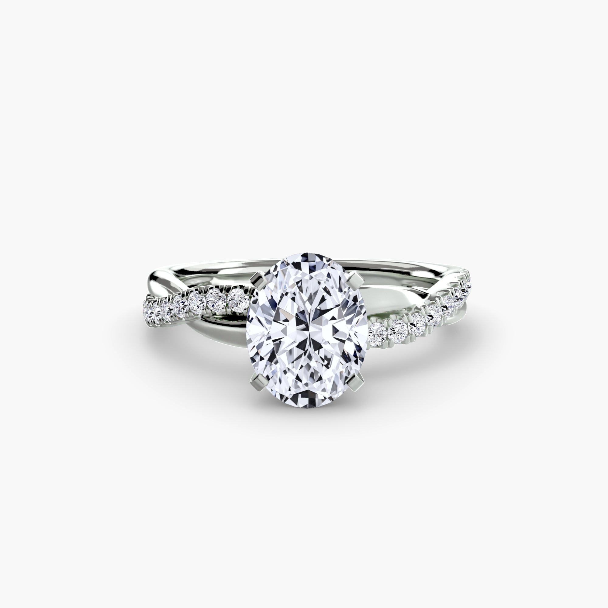 Emerald-Cut Twist Pavé