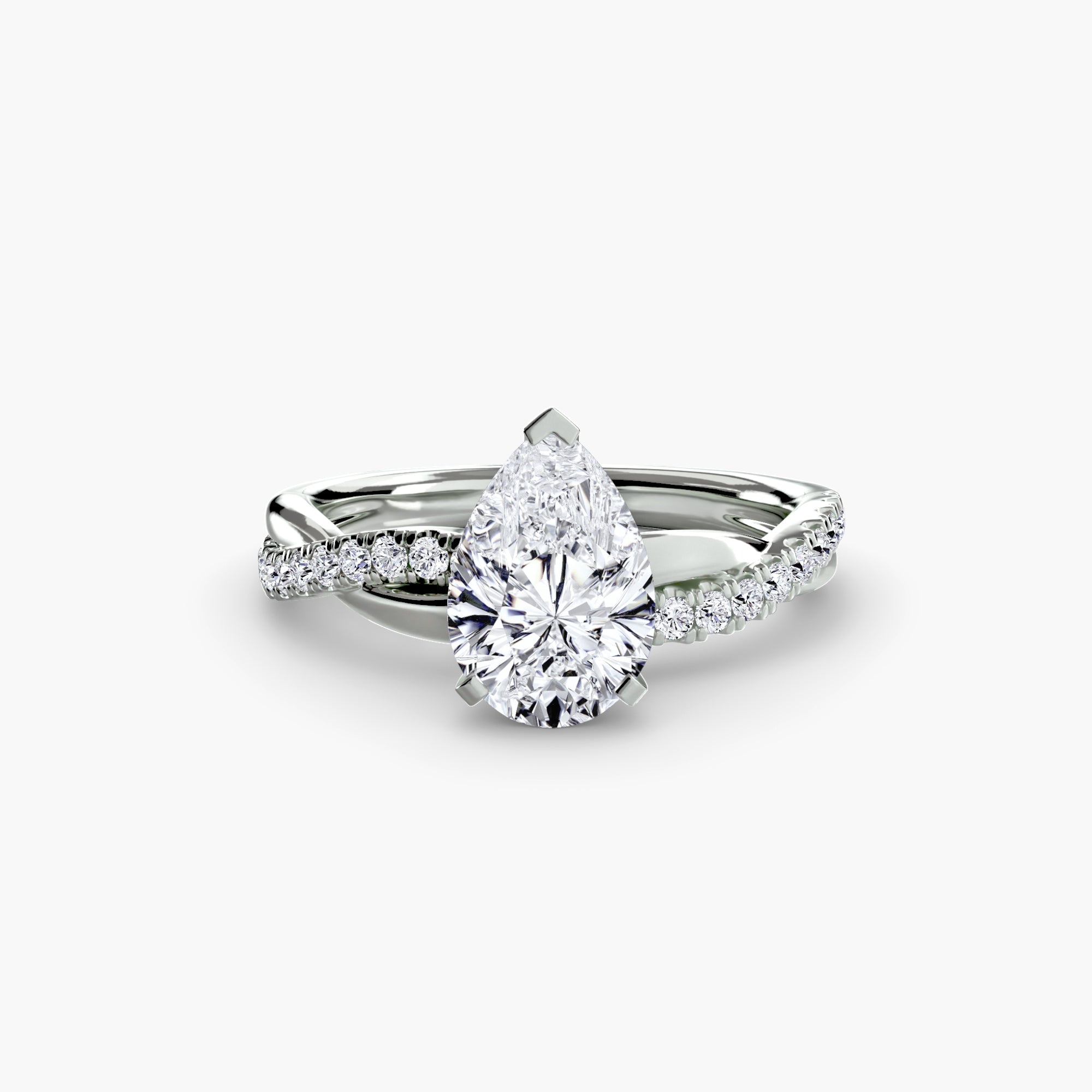 Emerald-Cut Twist Pavé
