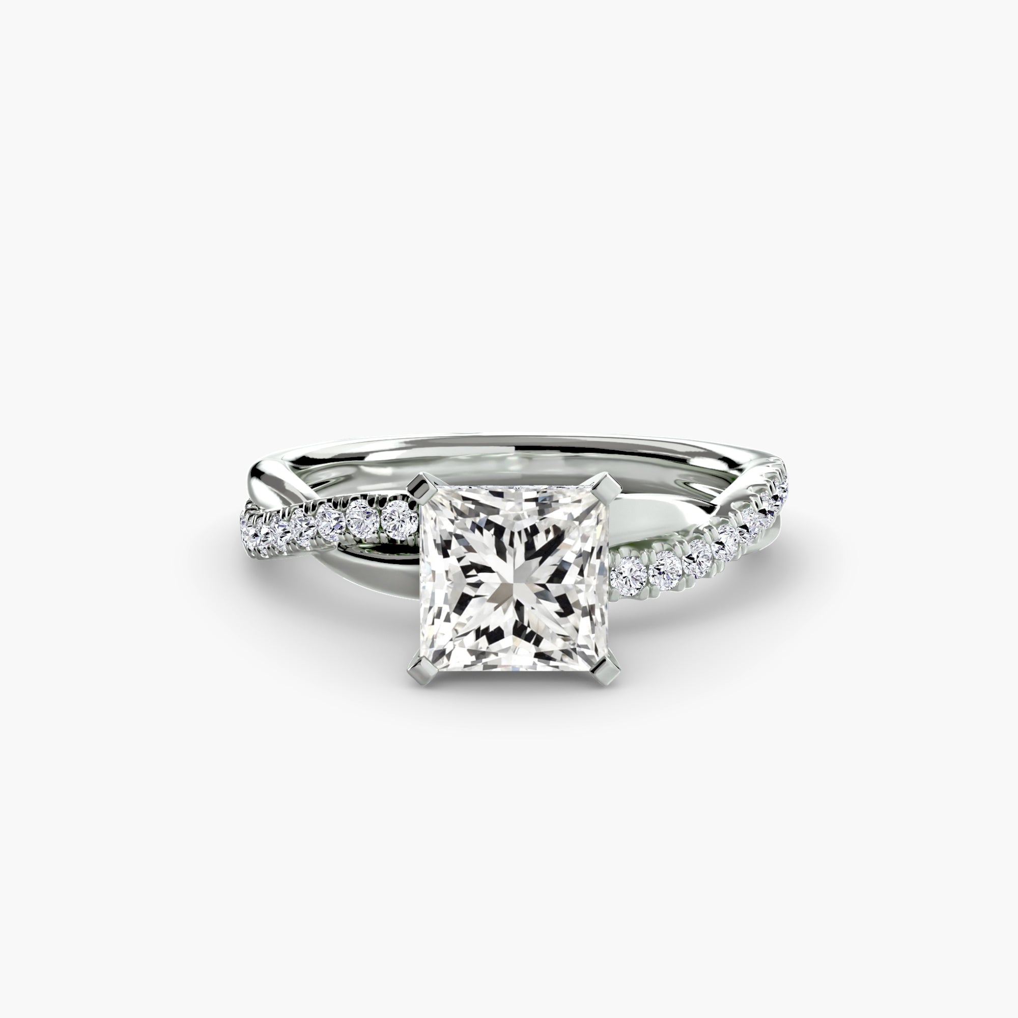 Emerald-Cut Twist Pavé