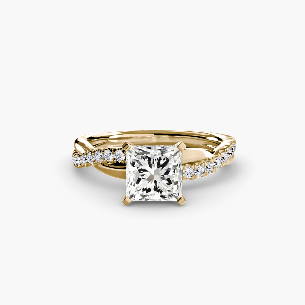 Emerald-Cut Twist Pavé